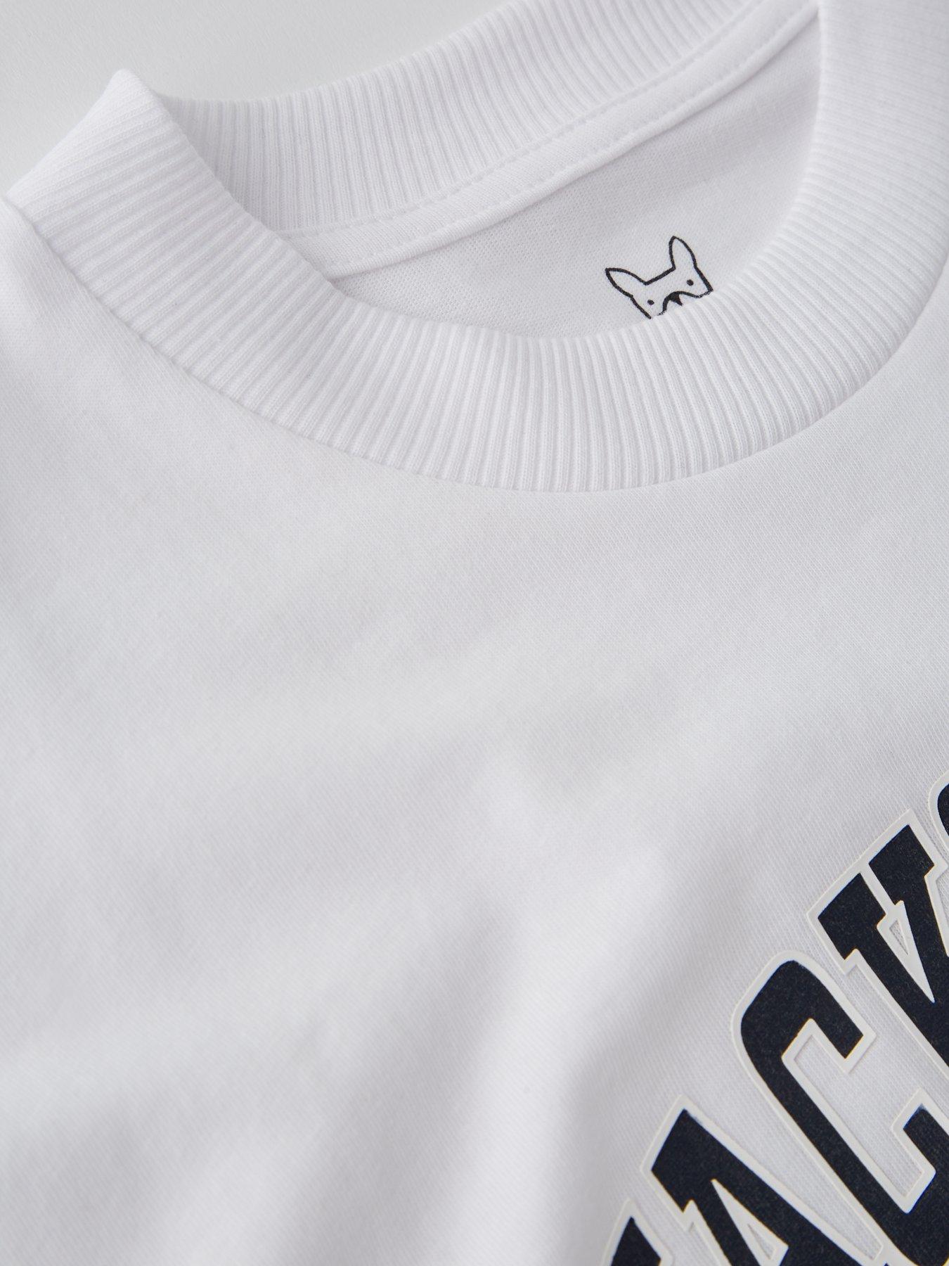Image 4 of 5 of Jack & Jones Junior Boys Caleb Varsity T-Shirt - White