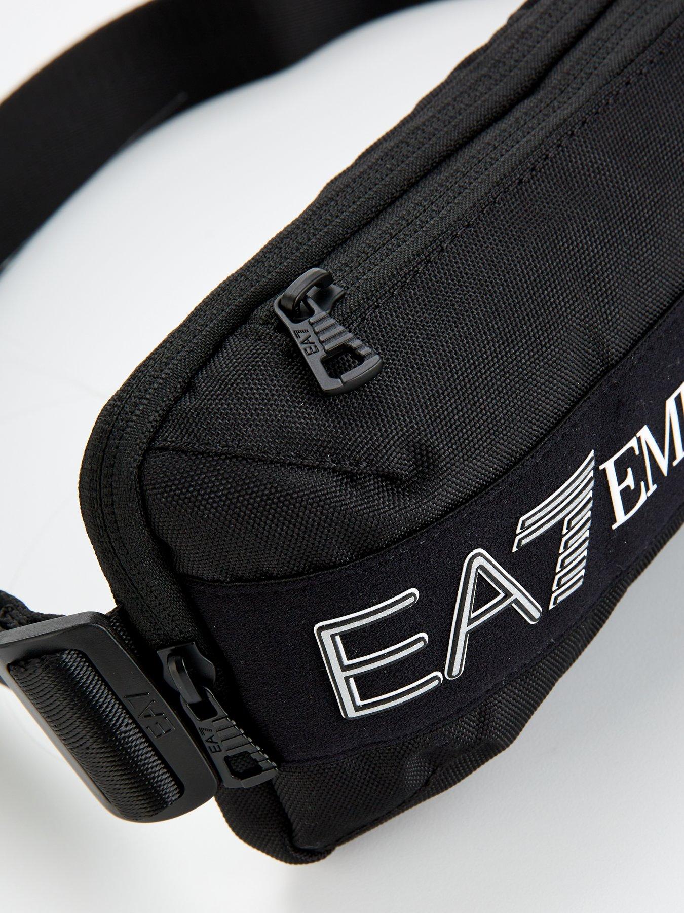 EA7 Emporio Armani Linear Logo Crossbody Bag Black Very
