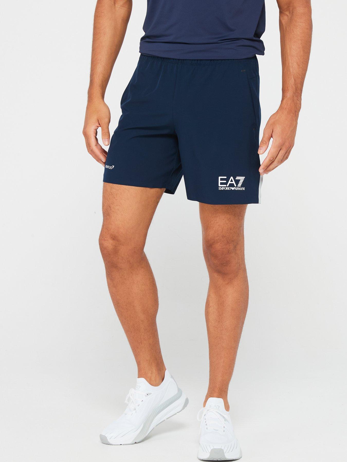 EA7 Emporio Armani Logo Poly Shorts Navy Very