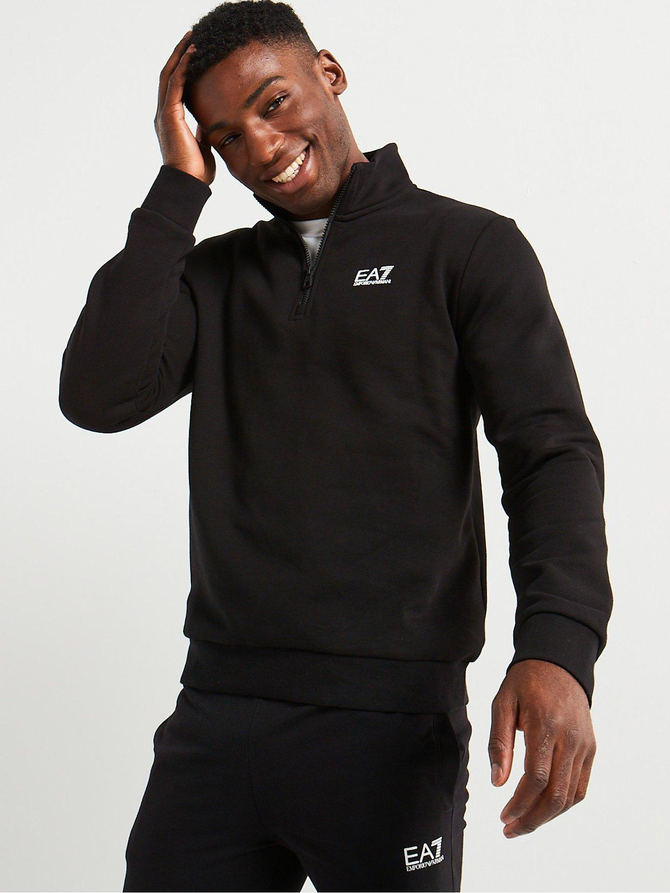 Image 1 of 4 of EA7 Emporio Armani Core Id 1/4 Zip Sweat - Black