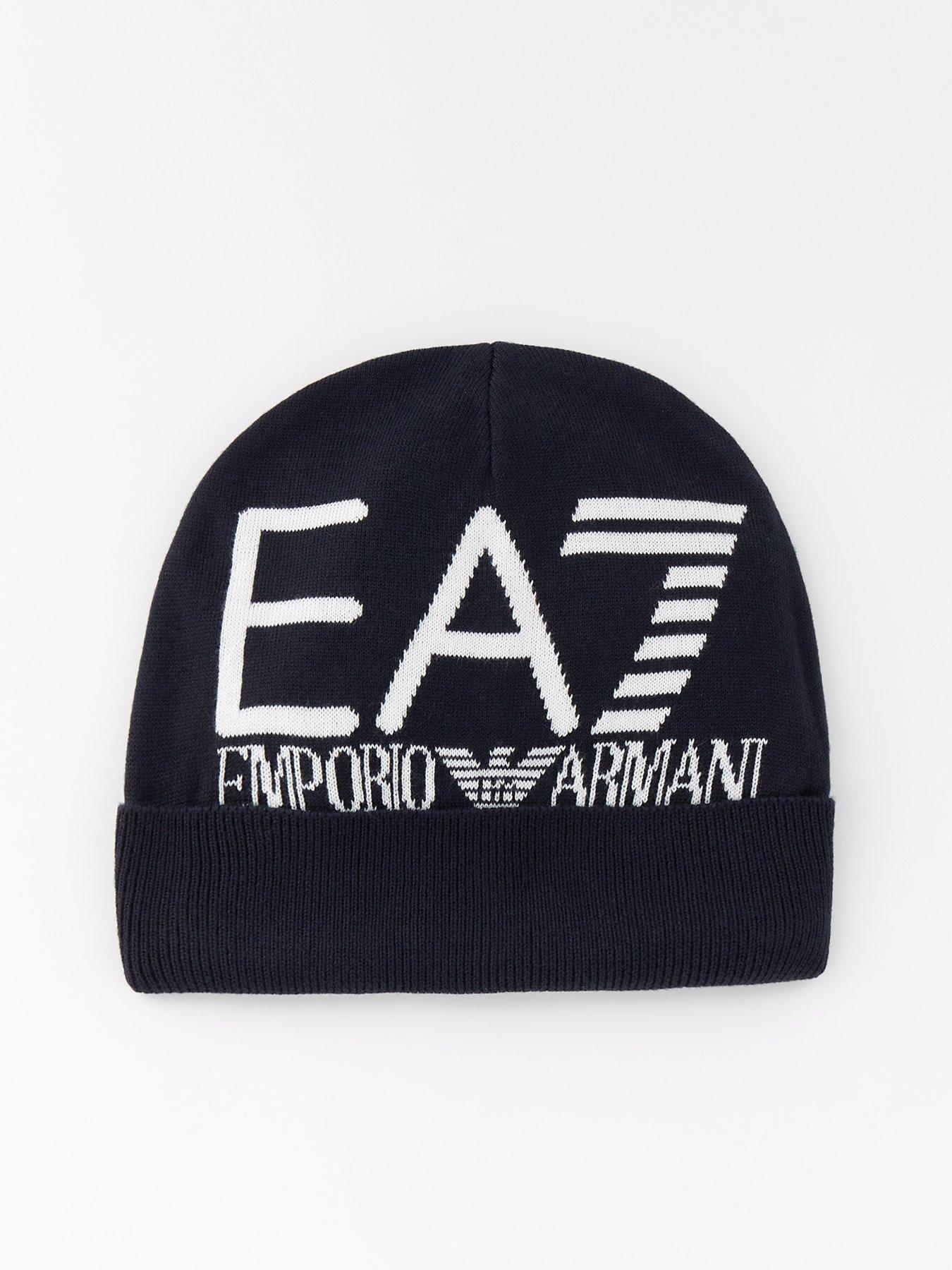 undefined Contrast Logo Beanie Hat - Dark Blue