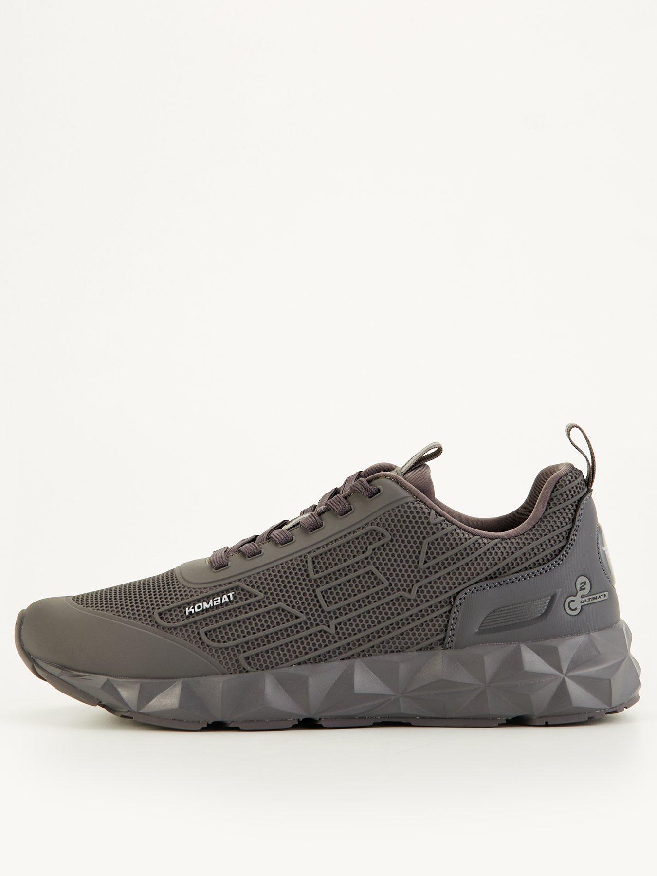 EA7 Emporio Armani Large Eagle Kombat Sneaker Grey Very