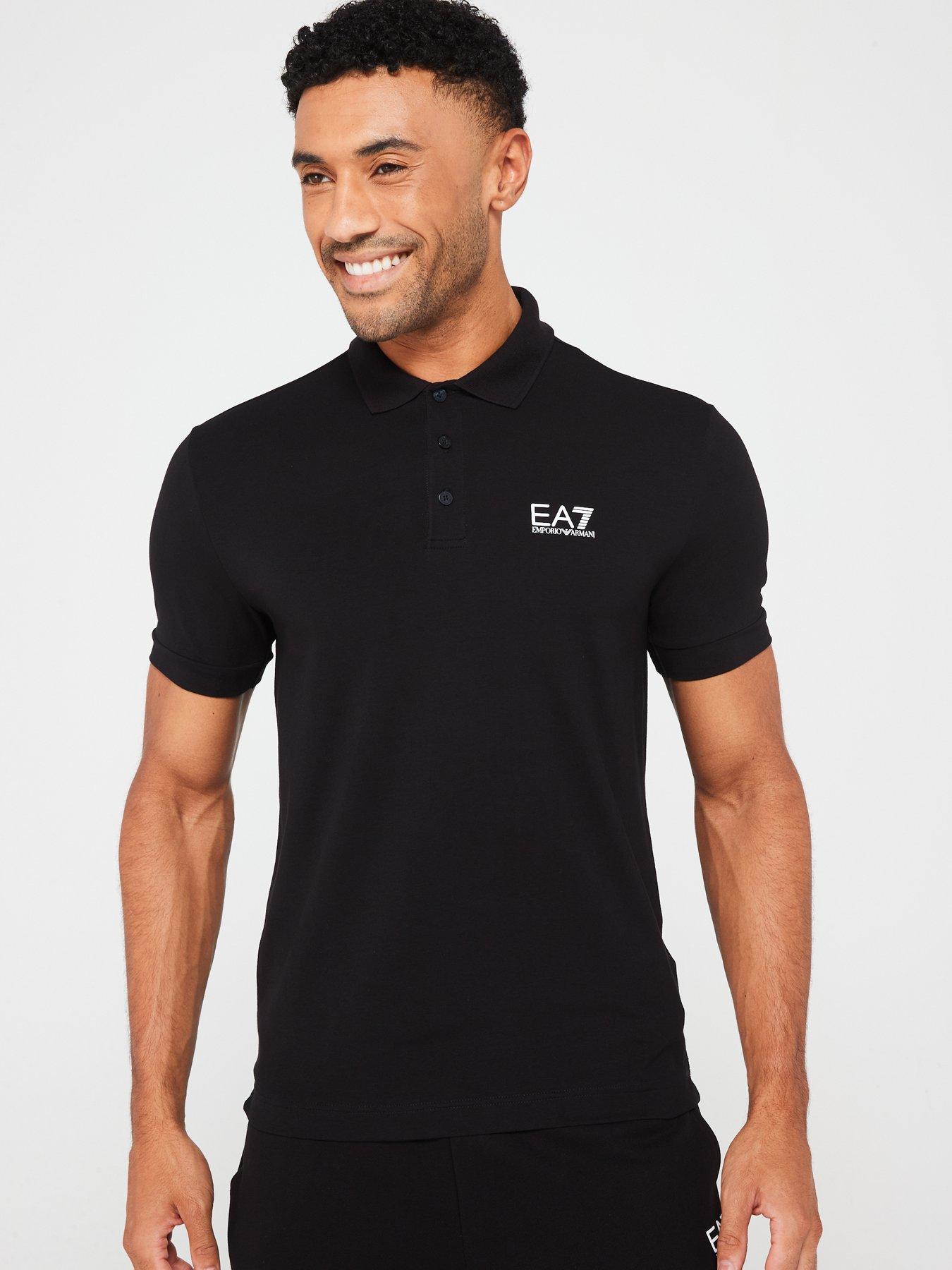 EA7 Emporio Armani Core Id Left Chest Logo Polo Shirt Black Very