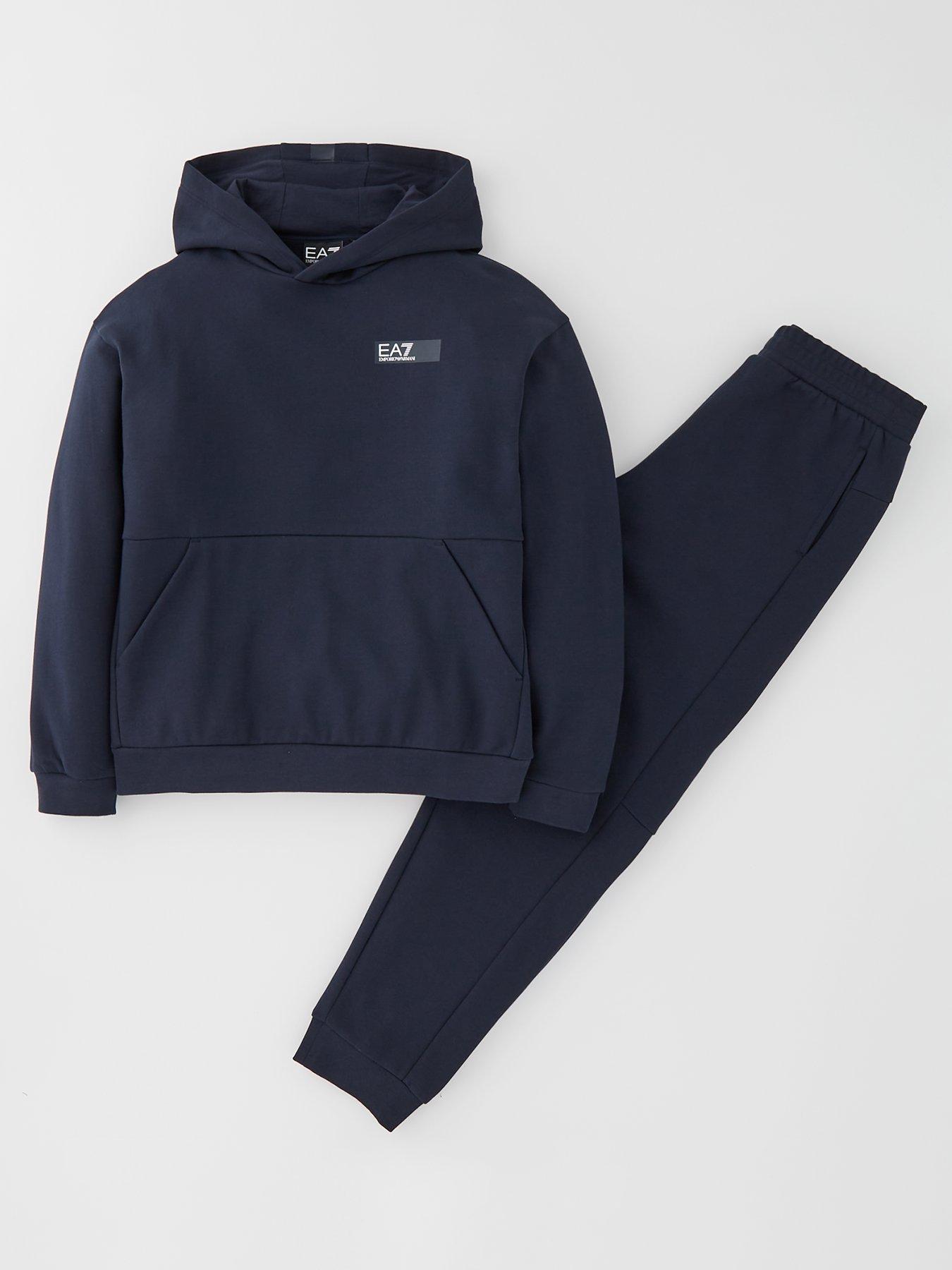 Ea7 logo hoodie hotsell