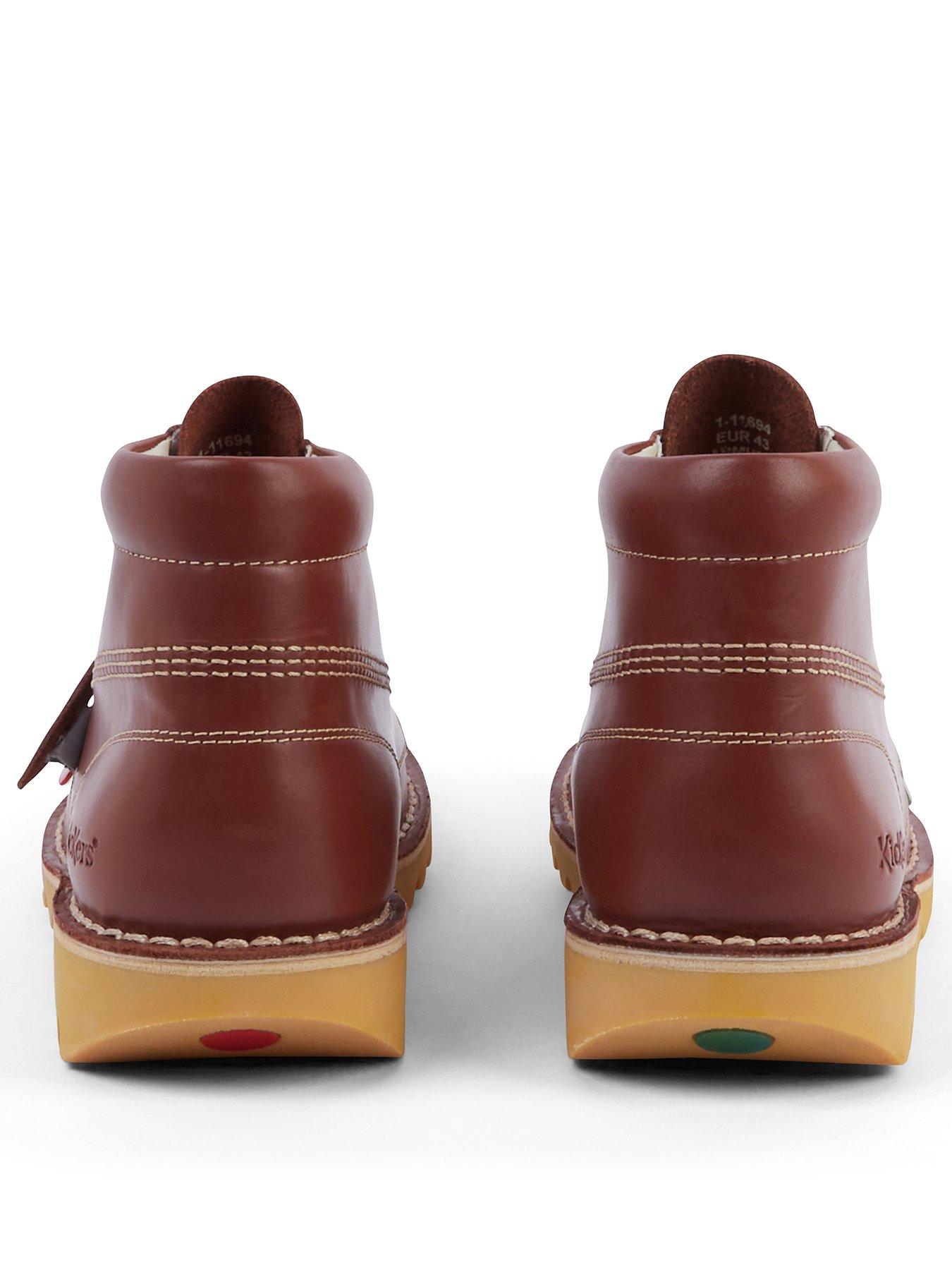 Image 3 of 6 of Kickers Kick Hi Lace Up Boots - Brown