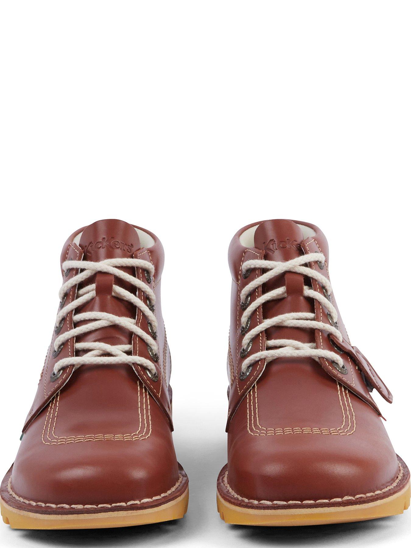 Image 5 of 6 of Kickers Kick Hi Lace Up Boots - Brown
