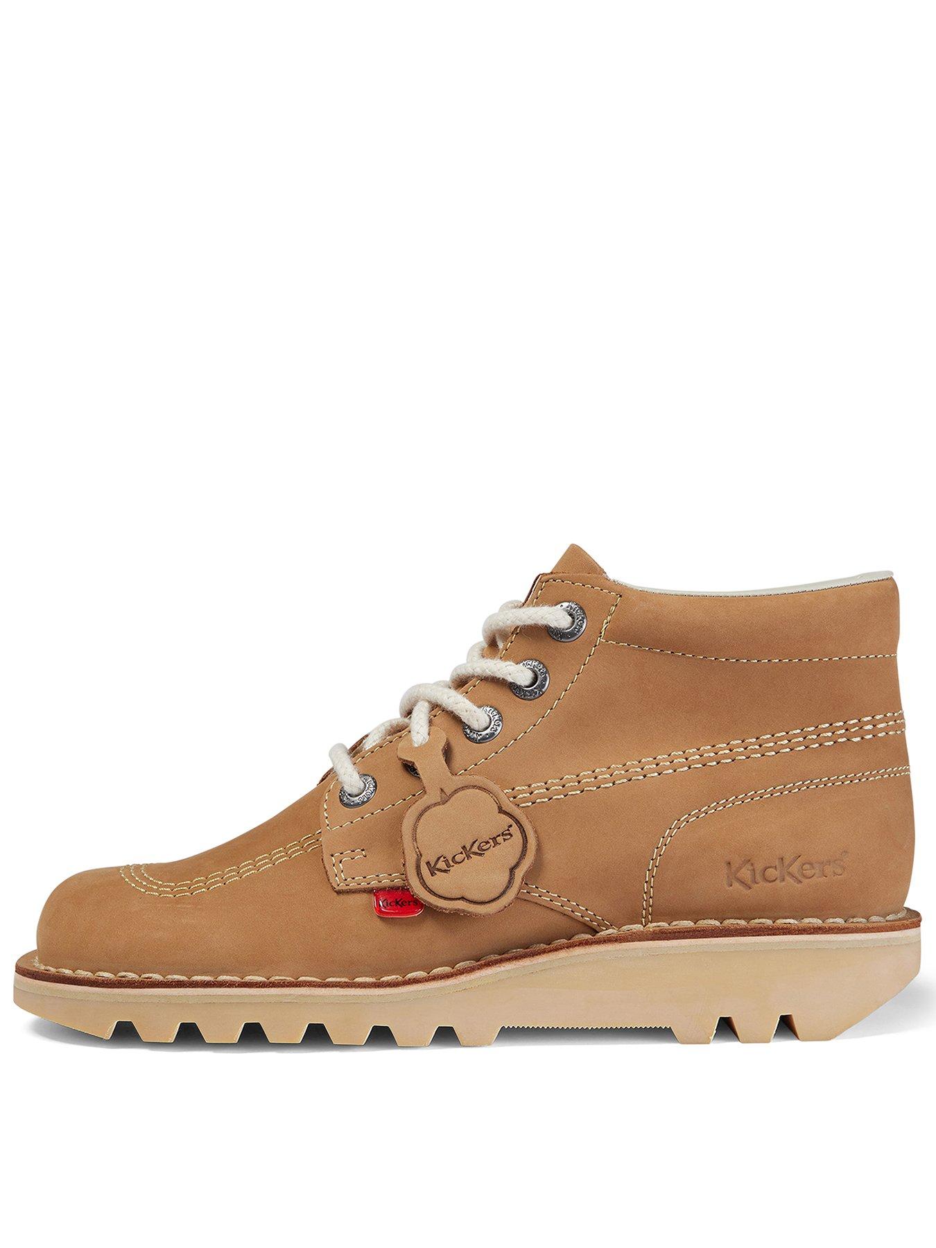 Image 1 of 6 of Kickers Kick Hi Nubuck Lace Up Boots - Brown