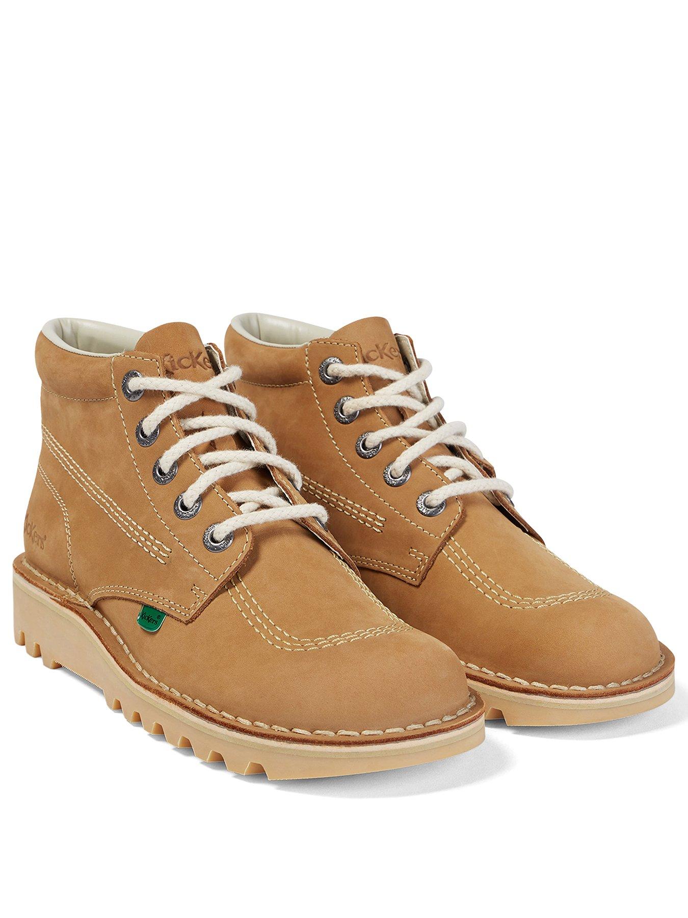 Image 2 of 6 of Kickers Kick Hi Nubuck Lace Up Boots - Brown