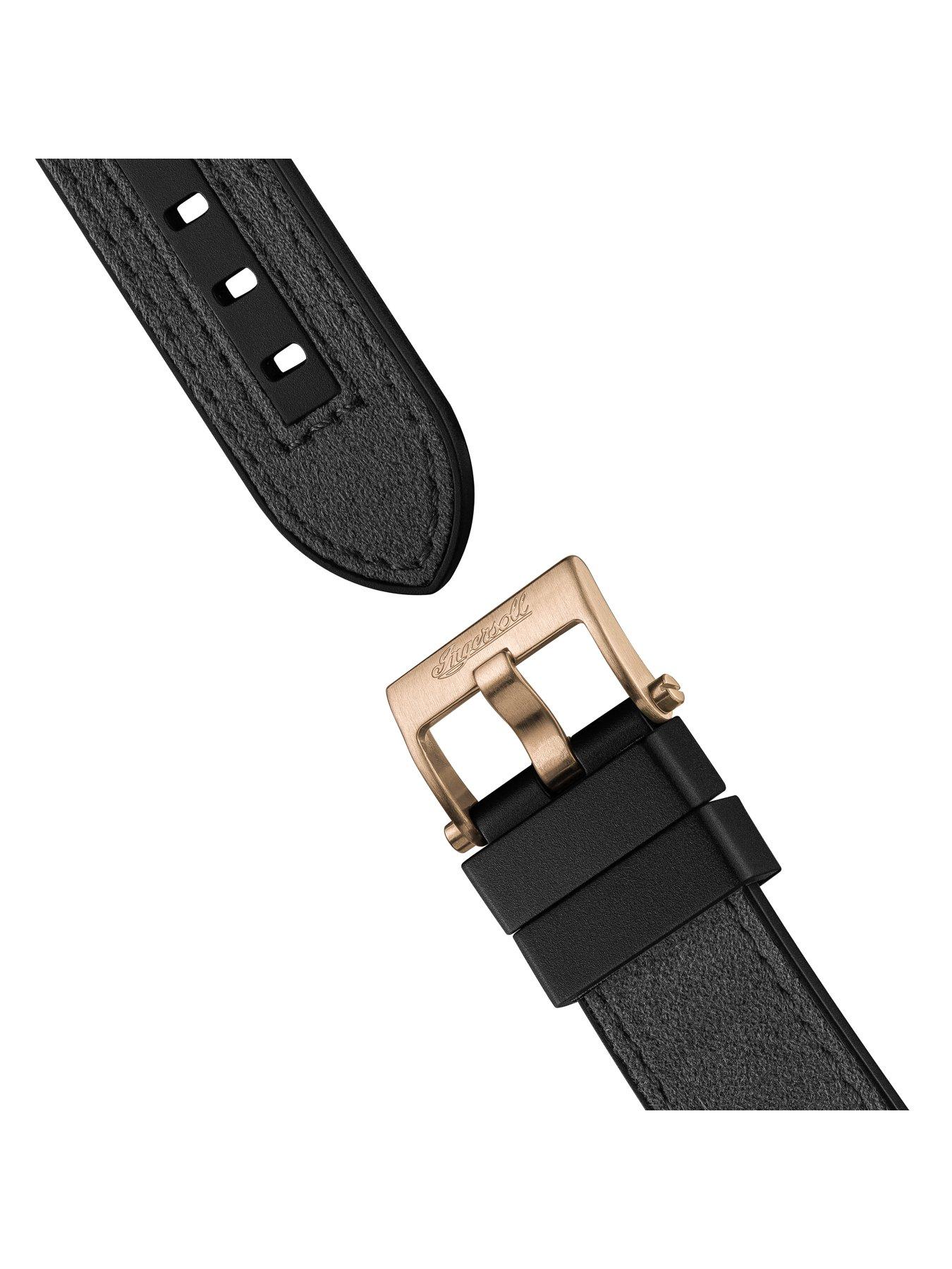 Ingersoll 1892 The Springfield Automatic Mens Watch with Black Dial and Black PU Strap I15202 Very