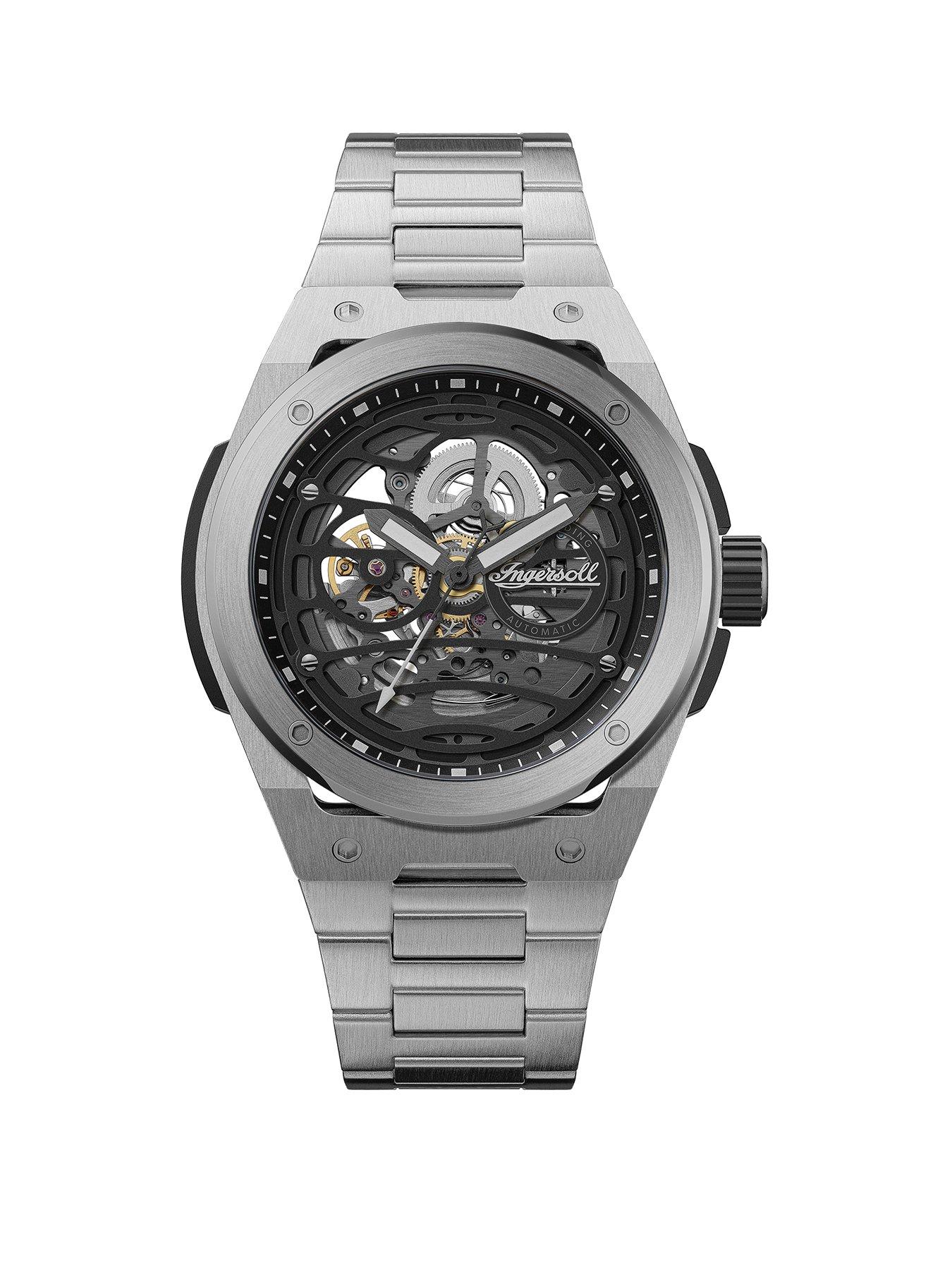 Ingersoll 1892 The Springfield Automatic Mens Watch with Black Dial and Stainless Steel Bracelet - I15203