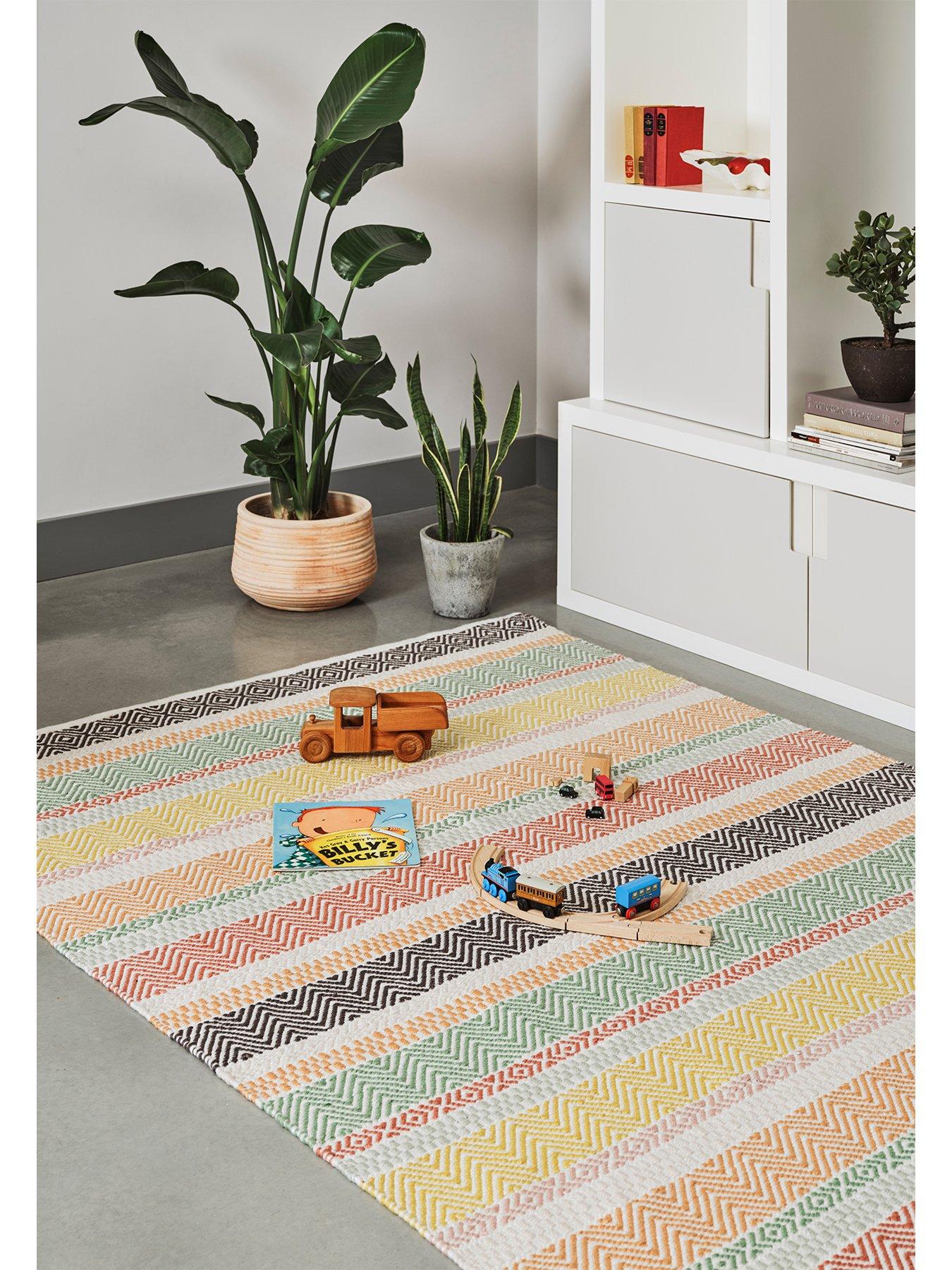 Product photograph of Asiatic Boardwalk Pastel Indoor Outdoor Rug from very.co.uk