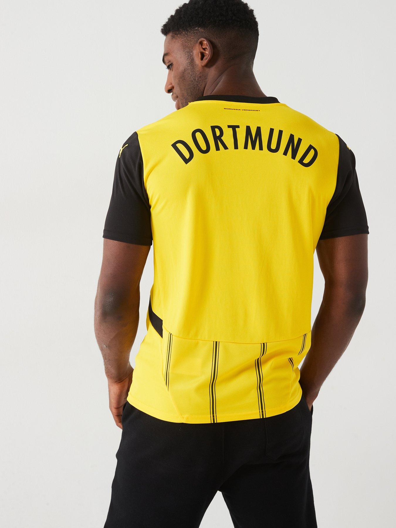 Puma Mens BVB 24 25 Home Short Sleeved Shirt Yellow Very