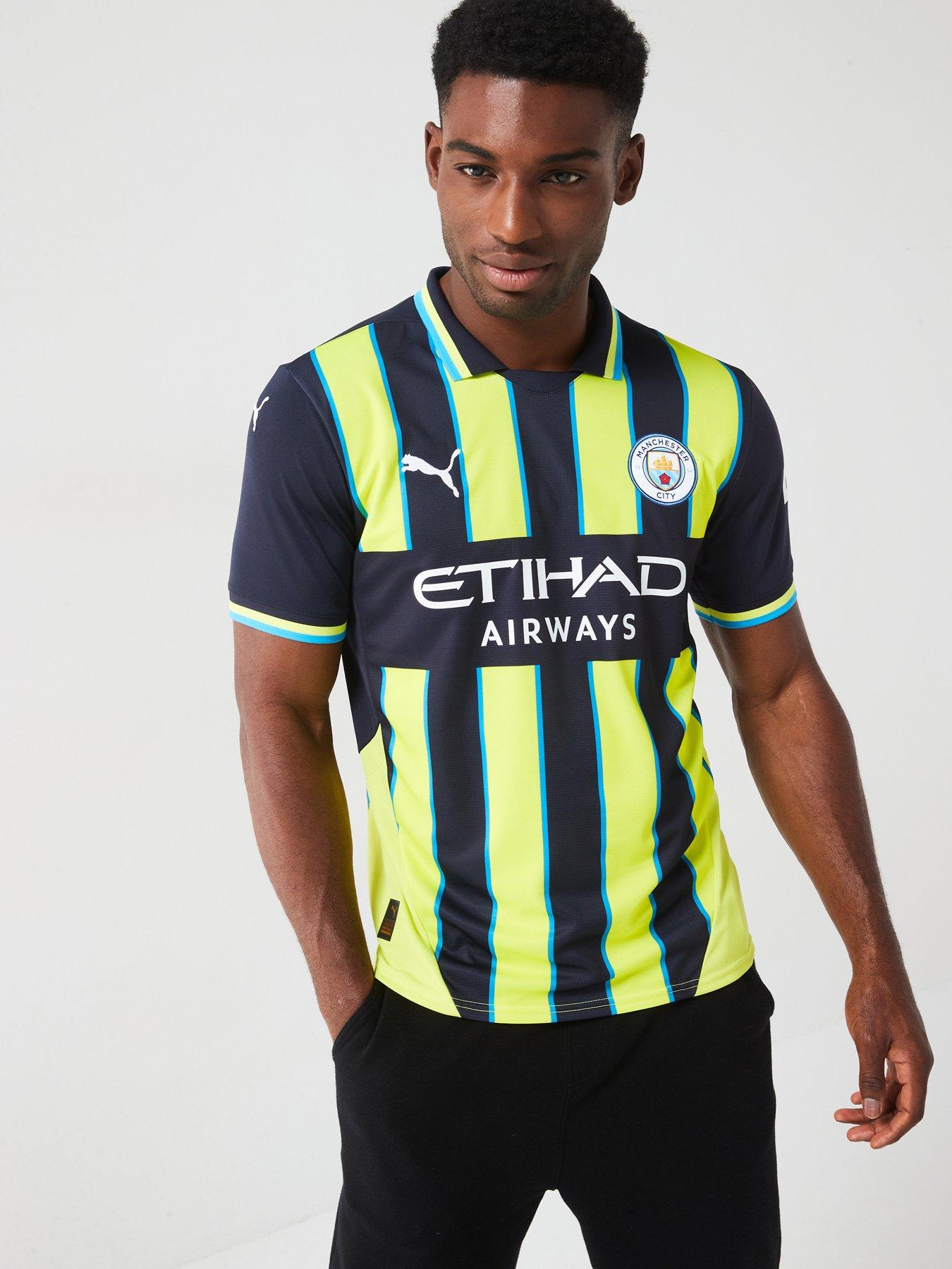 undefined Men's Manchester City 24/25 Short Sleeved Away Stadium Jersey - Navy