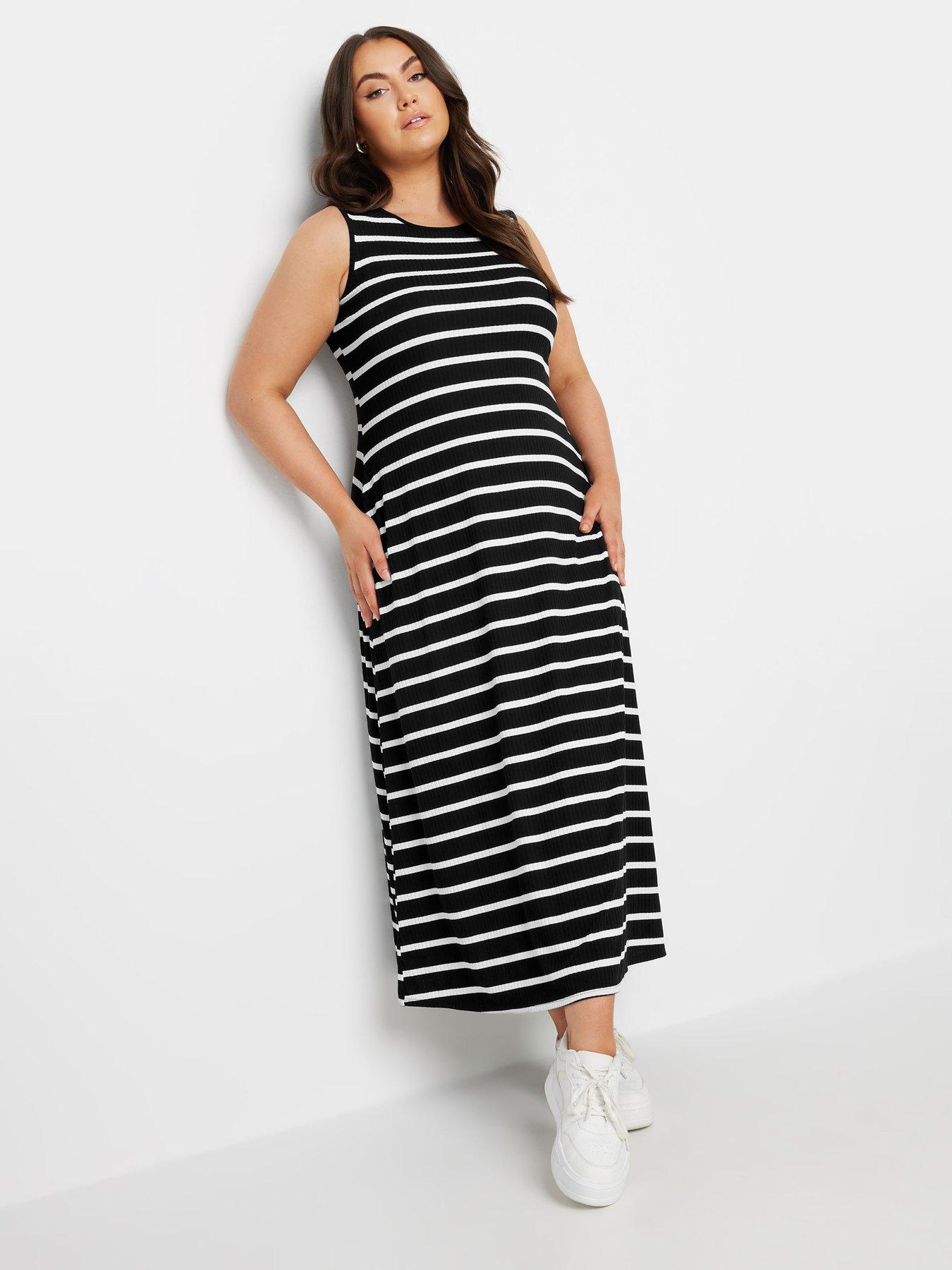 Yours Curve Sleeveless Rib Swing Maxi Dress | Very.co.uk