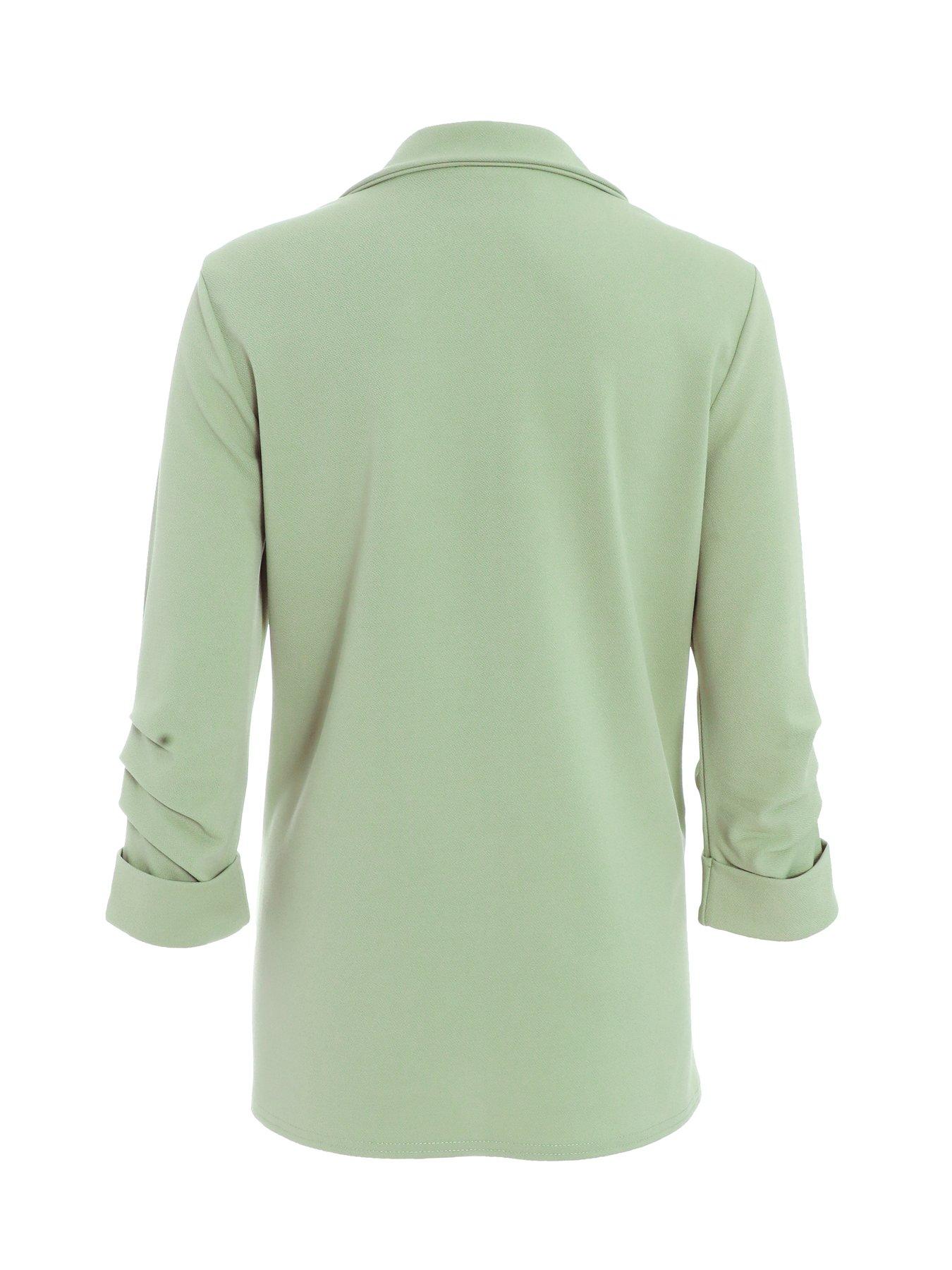 Image 5 of 6 of Quiz Sage Ruched Sleeve Blazer