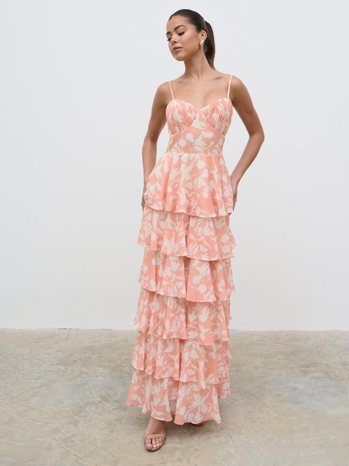 Pretty Lavish Madison Ruffle Maxi Dress - Multi | Very