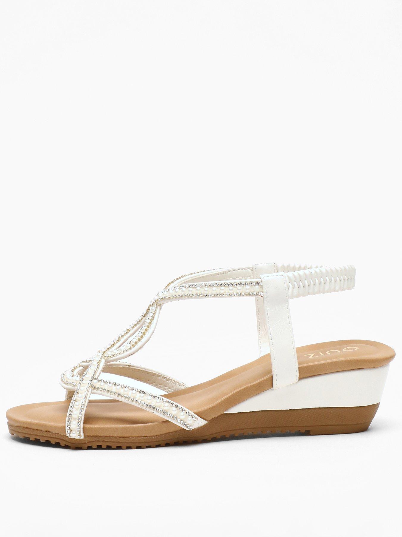 White low wedges shops