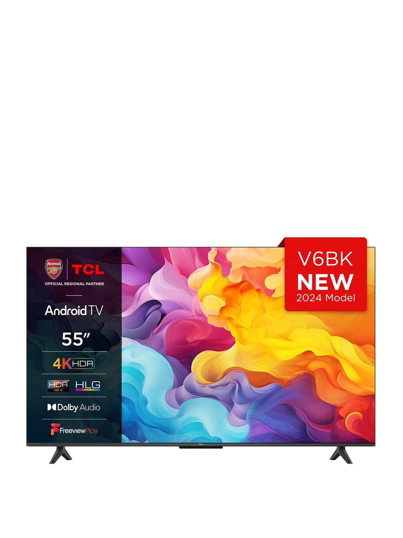 Image 1 of 7 of TCL 55V6BK, 55-inch, 4K UHD HDR, Frameless Android TV