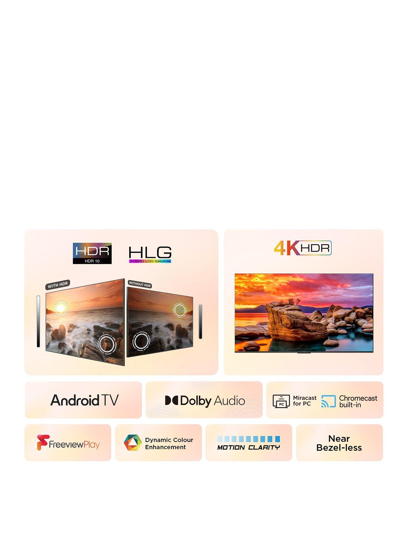 Image 3 of 7 of TCL 55V6BK, 55-inch, 4K UHD HDR, Frameless Android TV