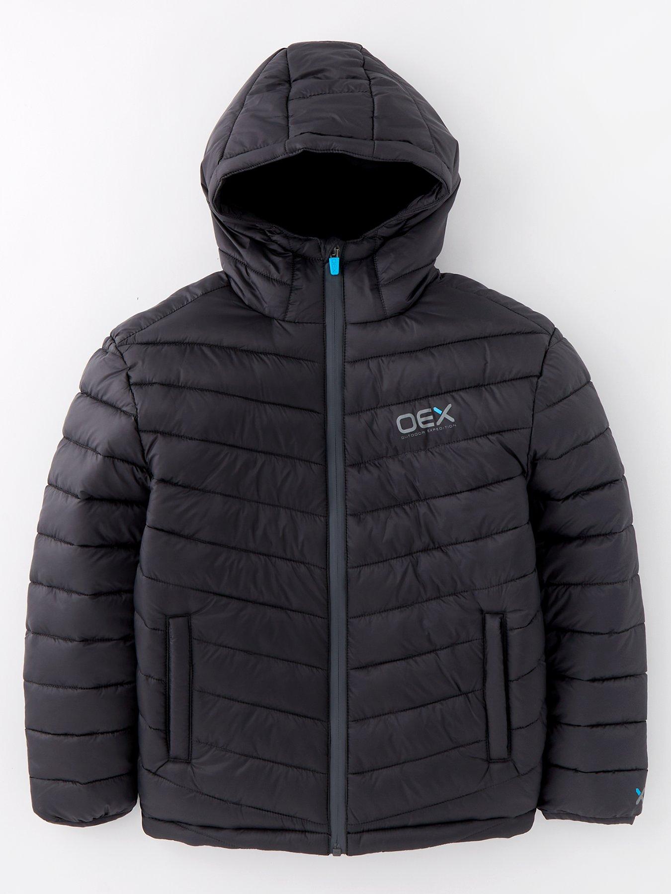 Oex Boys Junior Murdos Padded Jacket - Grey