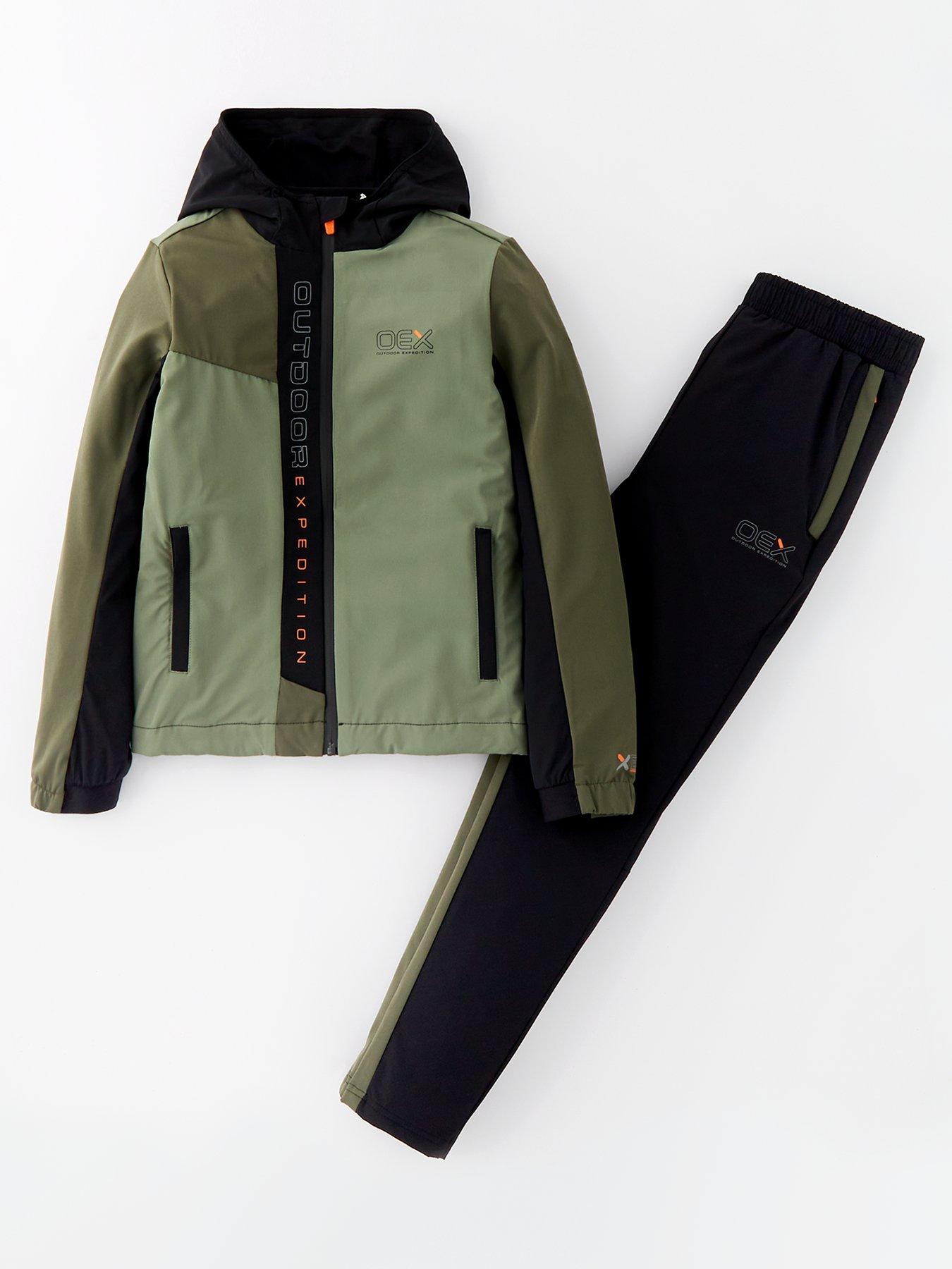 OEX Boys Junior Pennine Tracksuit Khaki Very