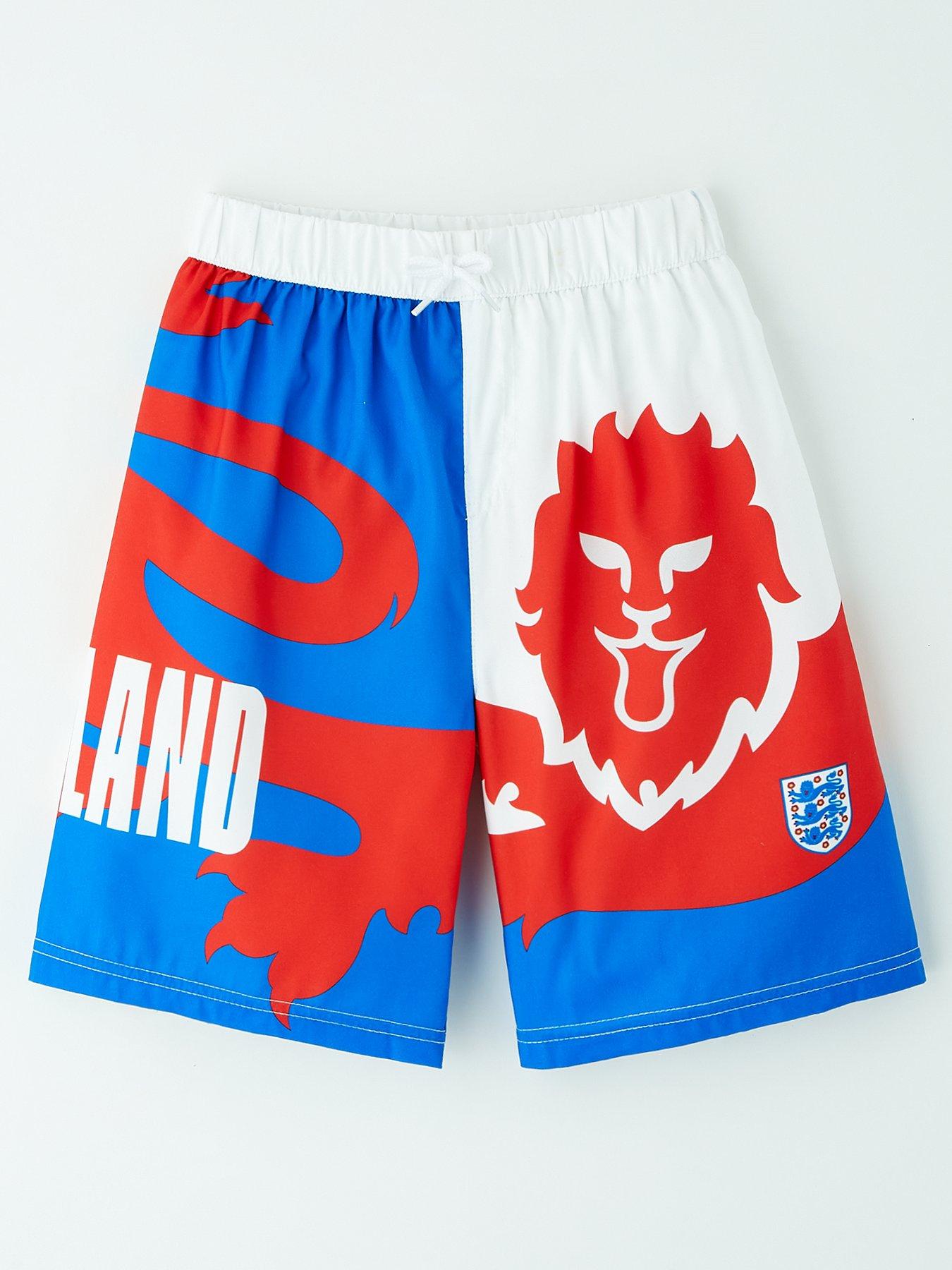 England Football Printed Swim Shorts - White/Multi | Very