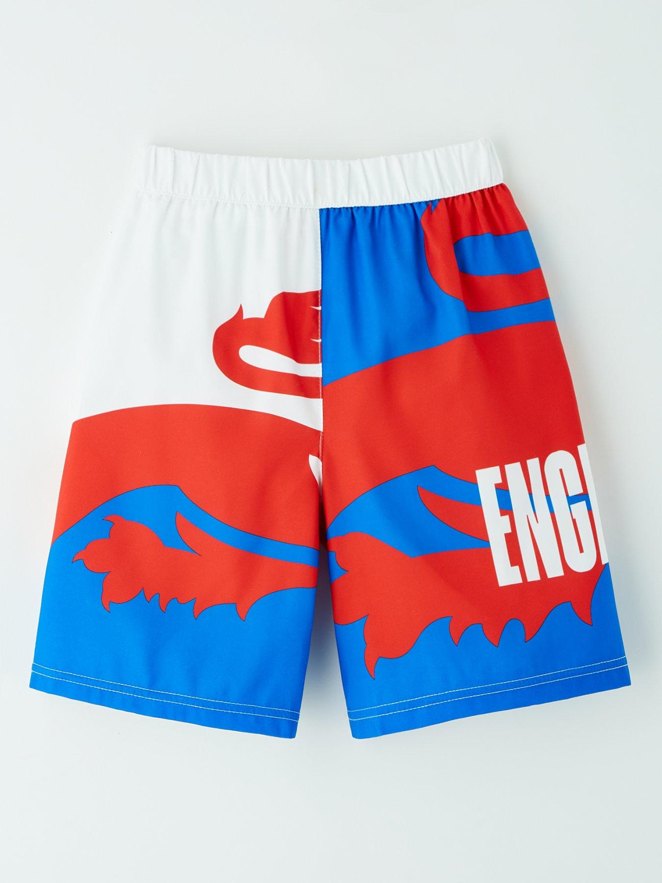 England Football Printed Swim Shorts - White/Multi | Very