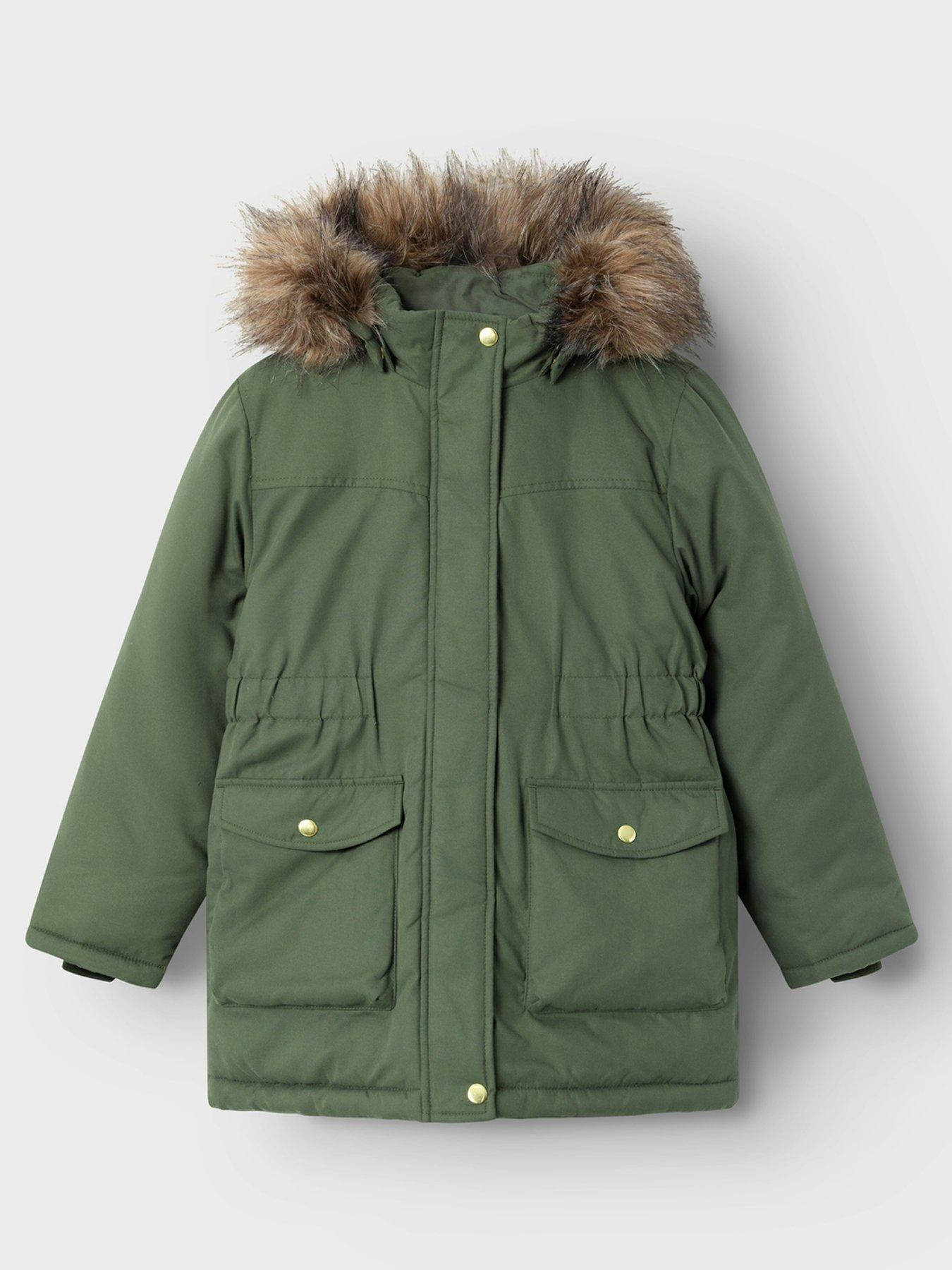 Girls khaki coat hotsell