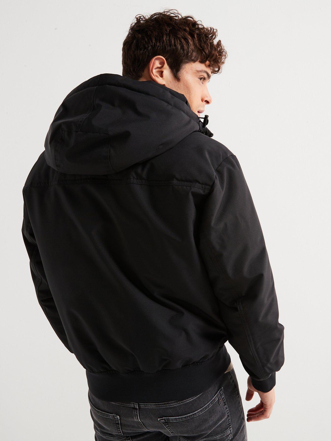 Image 2 of 5 of BOSS Osis Relaxed Fit Heavyweight Bomber Jacket - Black