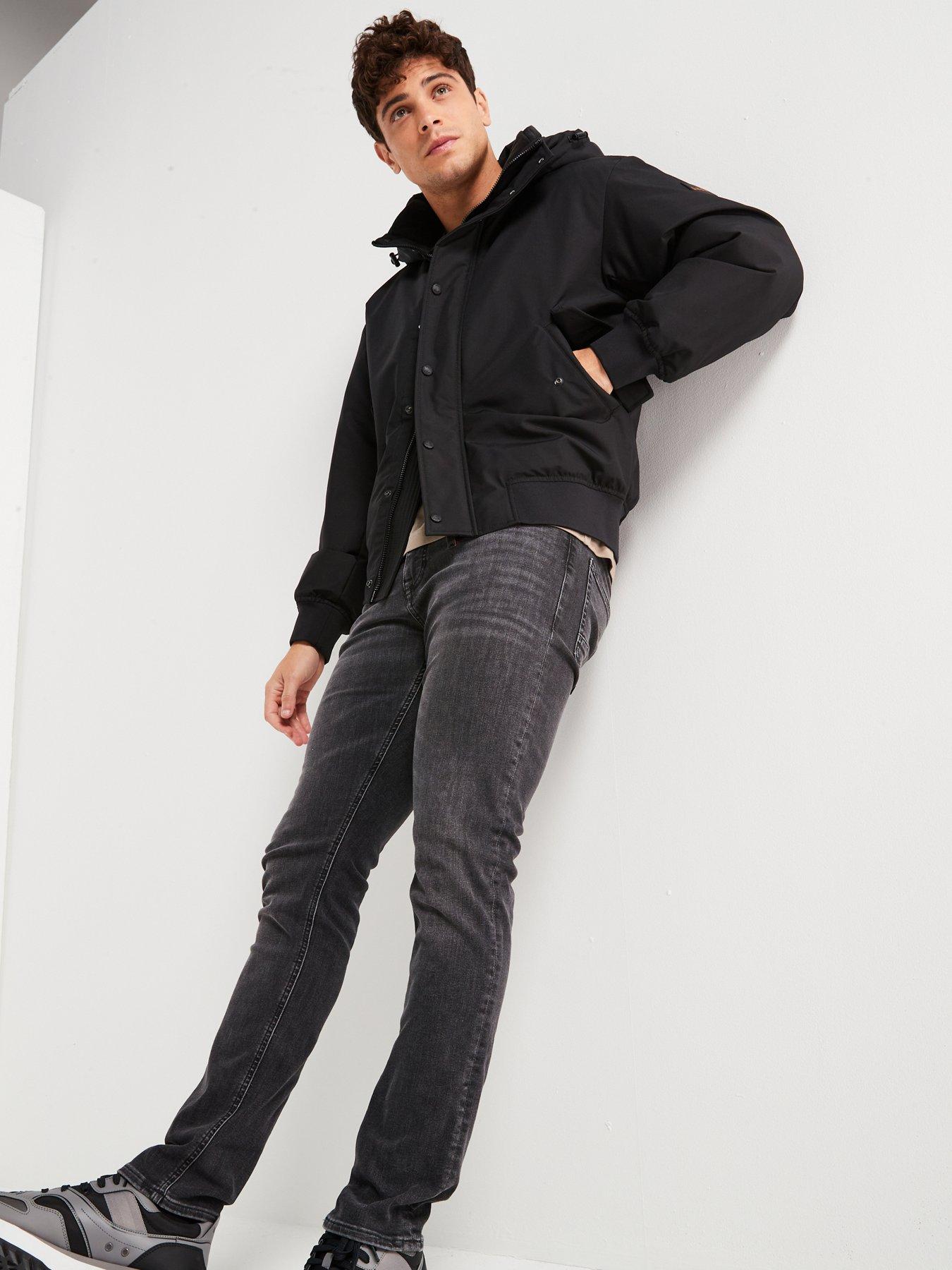 Image 3 of 5 of BOSS Osis Relaxed Fit Heavyweight Bomber Jacket - Black