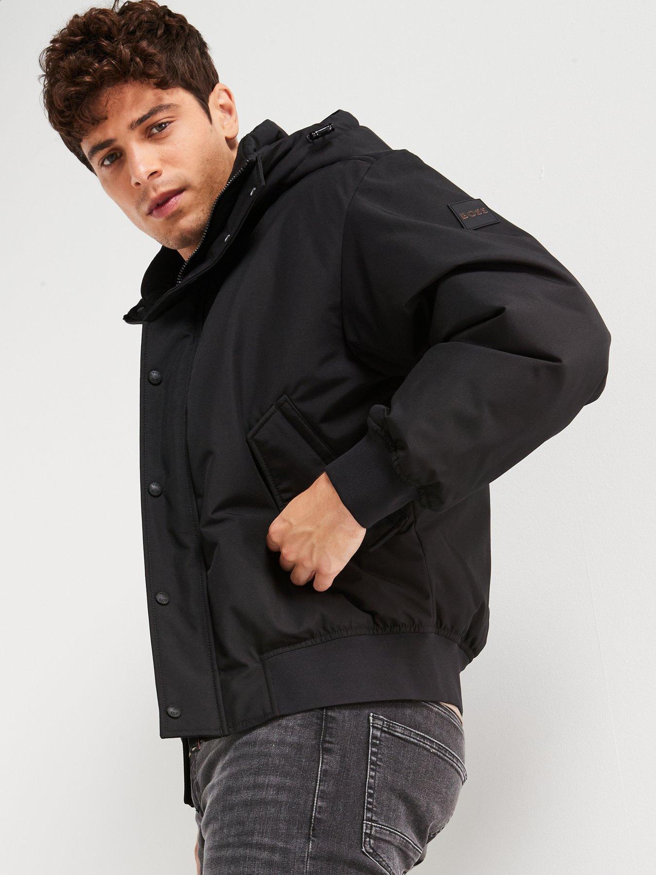 Image 5 of 5 of BOSS Osis Relaxed Fit Heavyweight Bomber Jacket - Black