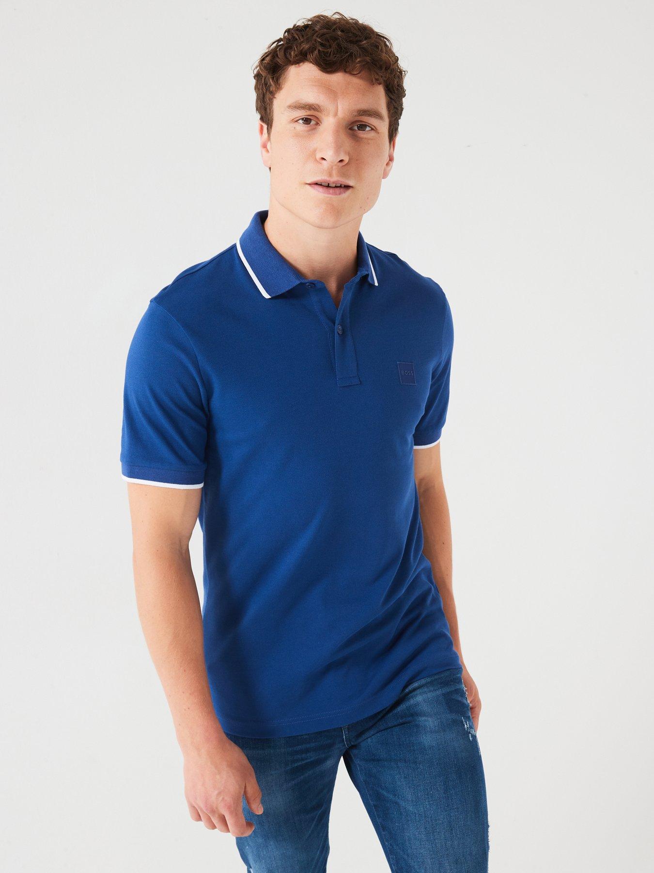 undefined Passertip Slim Fit Short Sleeve Polo Shirt - Blue