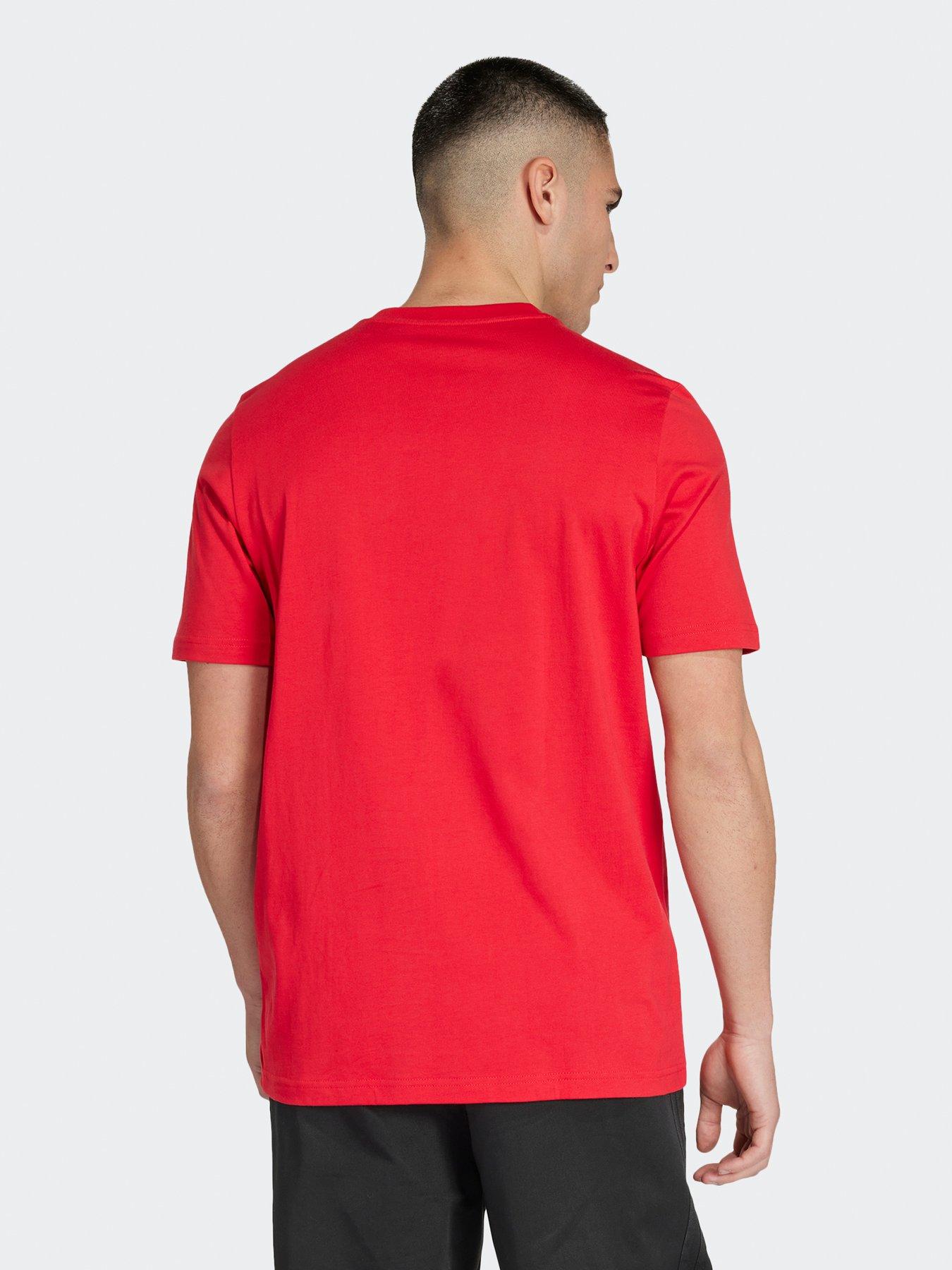 Image 2 of 6 of adidas Manchester United Mens Dna Badge Tee -red