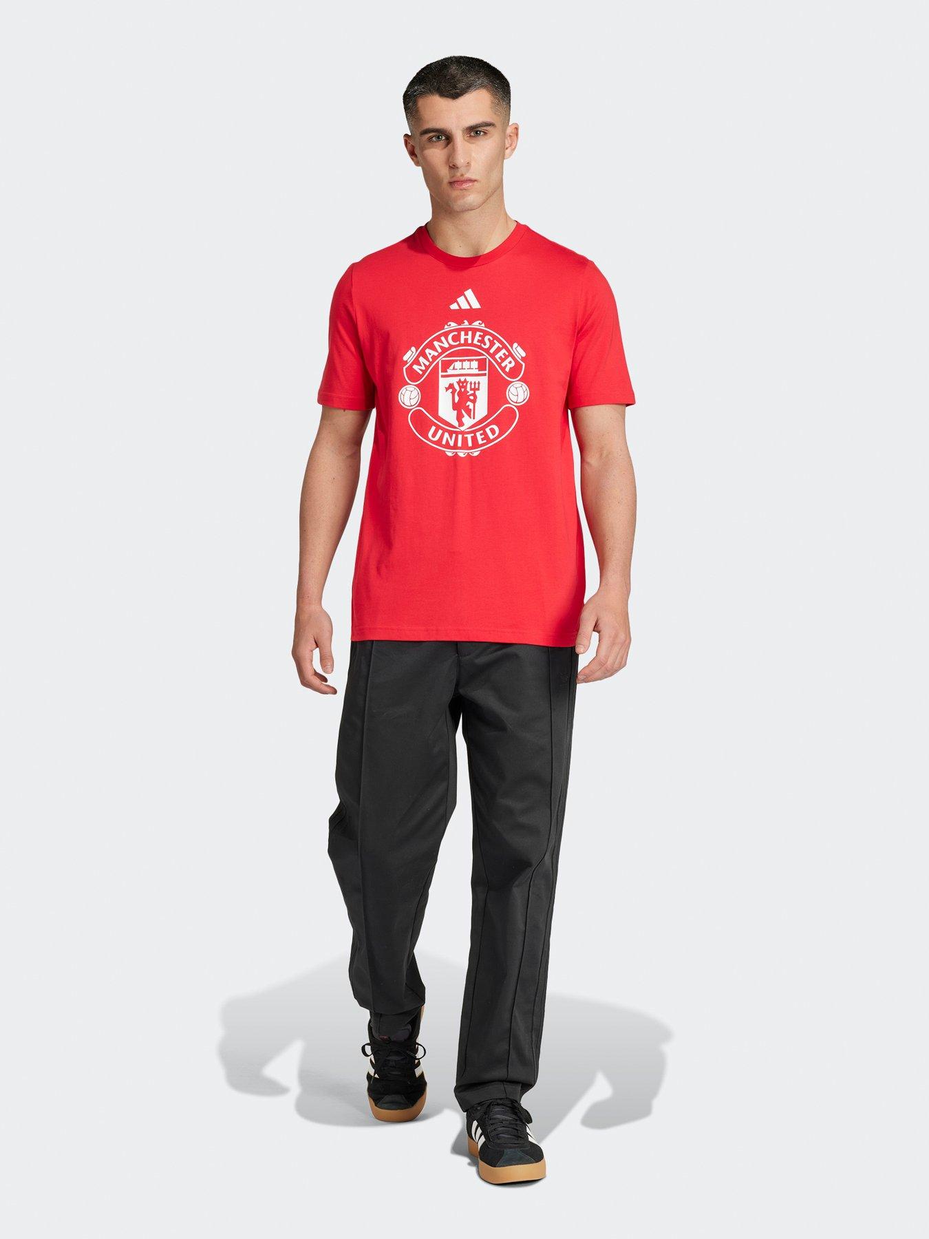 Image 3 of 6 of adidas Manchester United Mens Dna Badge Tee -red