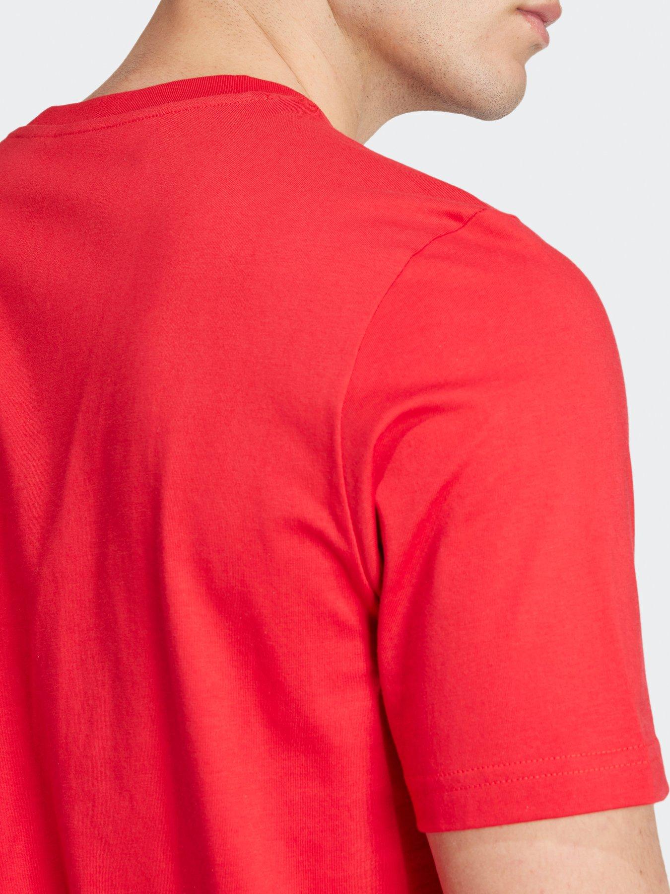 Image 4 of 6 of adidas Manchester United Mens Dna Badge Tee -red