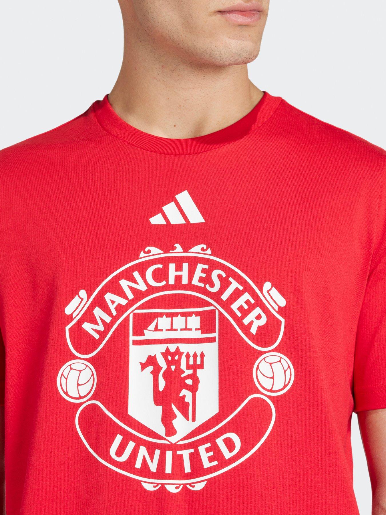 Image 5 of 6 of adidas Manchester United Mens Dna Badge Tee -red