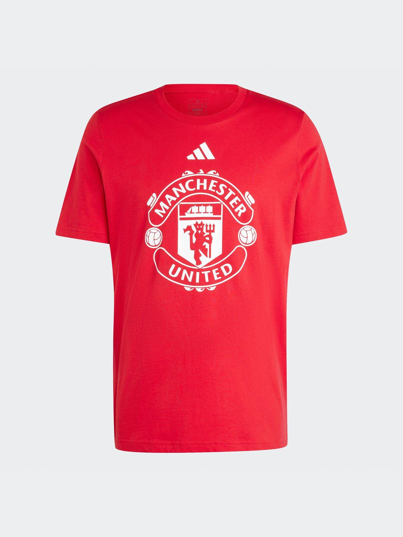 Image 6 of 6 of adidas Manchester United Mens Dna Badge Tee -red
