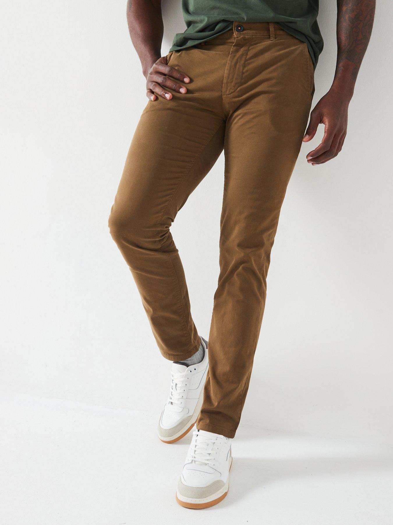 undefined Slim Fit Chinos - Khaki