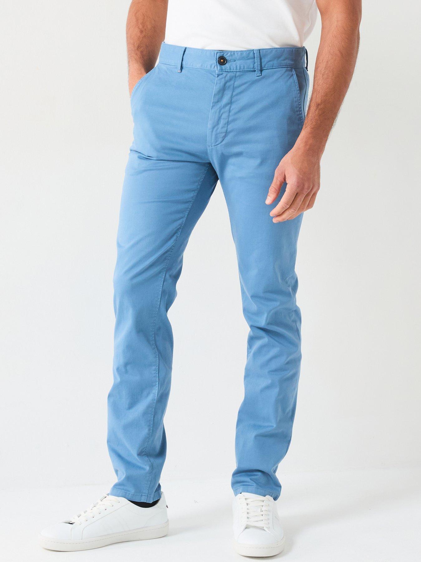 Image 1 of 4 of BOSS Slim Fit Chinos - Light Blue
