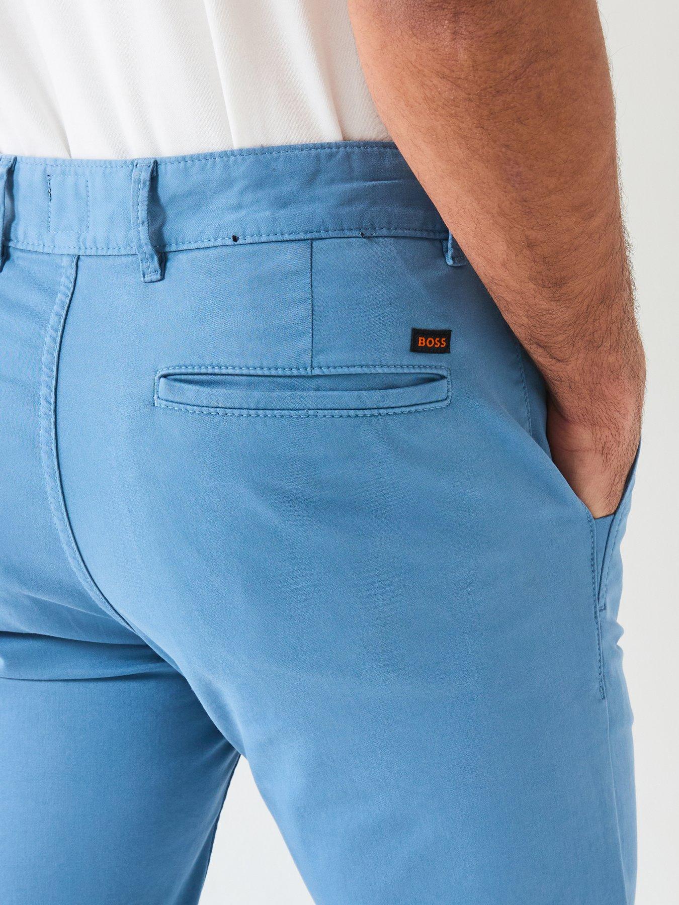 Image 4 of 4 of BOSS Slim Fit Chinos - Light Blue
