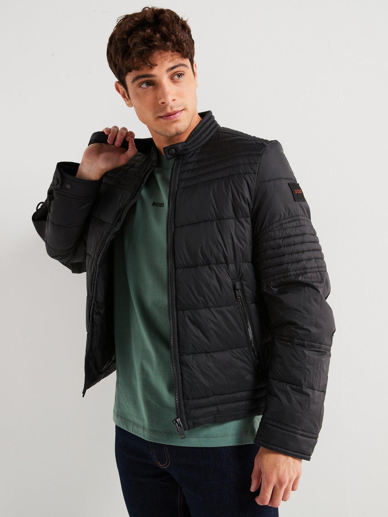 Image 5 of 6 of BOSS Ostreet Regular Fit Padded Biker Jacket - Black