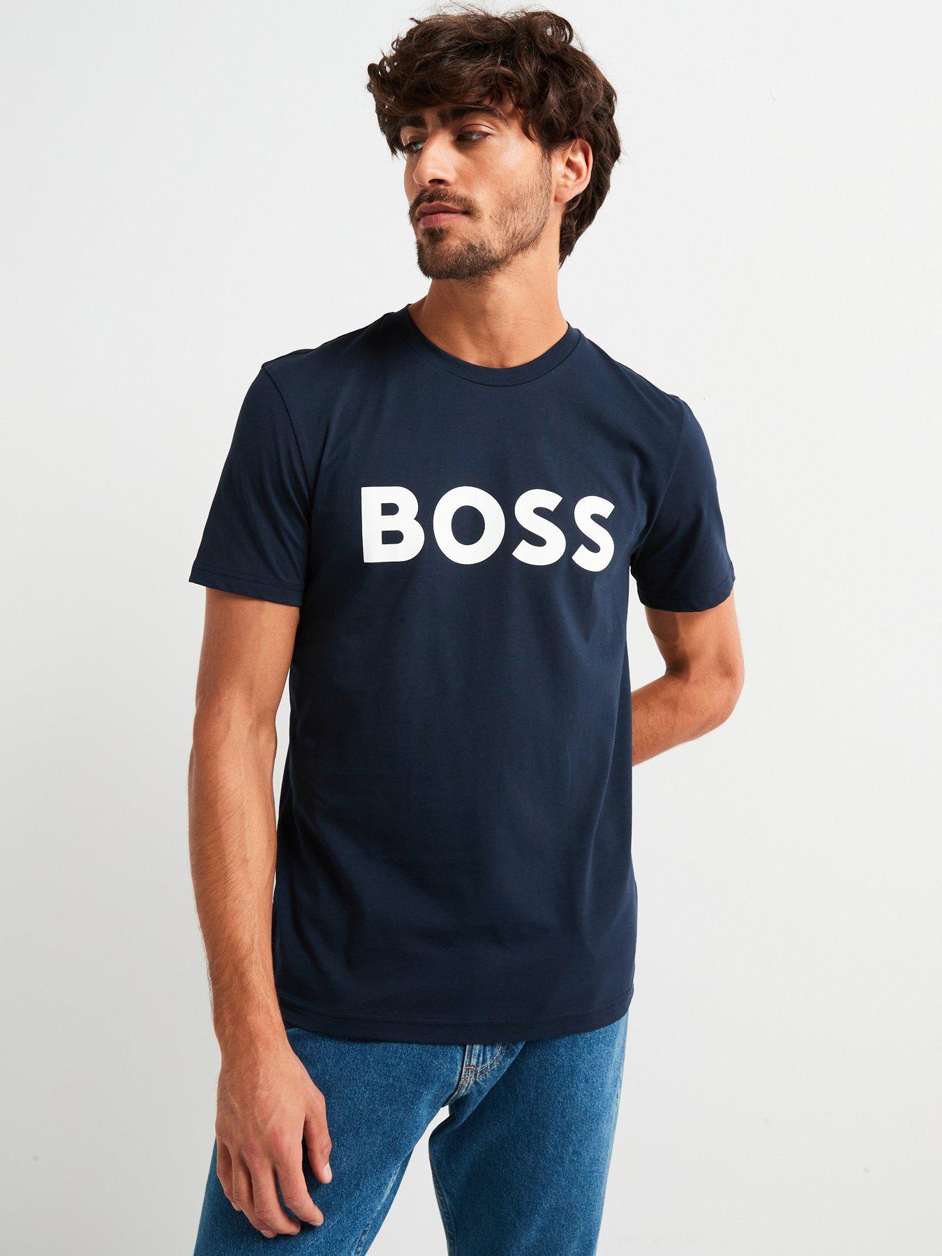 undefined Thinking 1 Regular Fit Large Logo T-Shirt - Blue