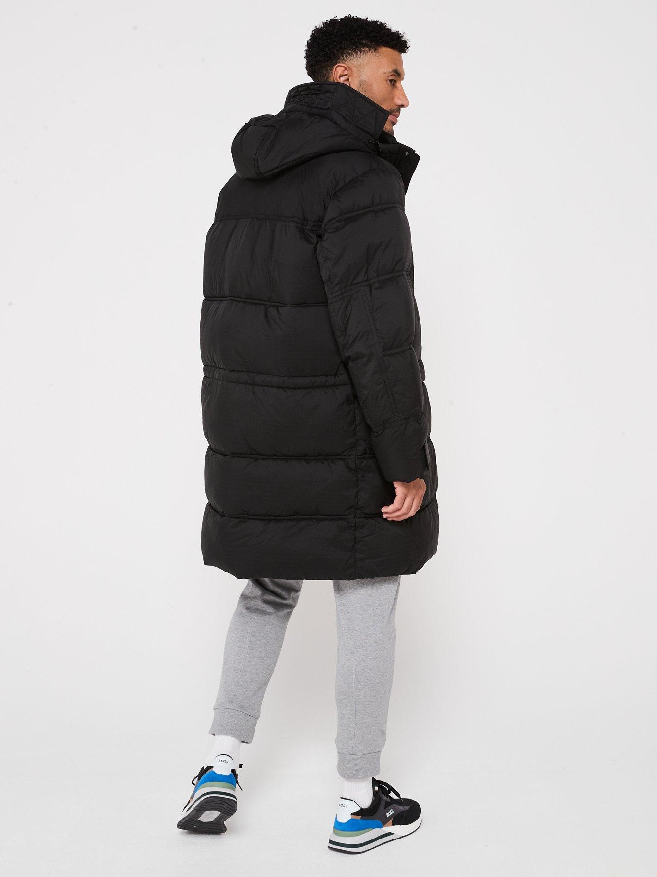 Image 2 of 5 of BOSS Olomis1 Relaxed Fit Longline Quilted Parka - Black