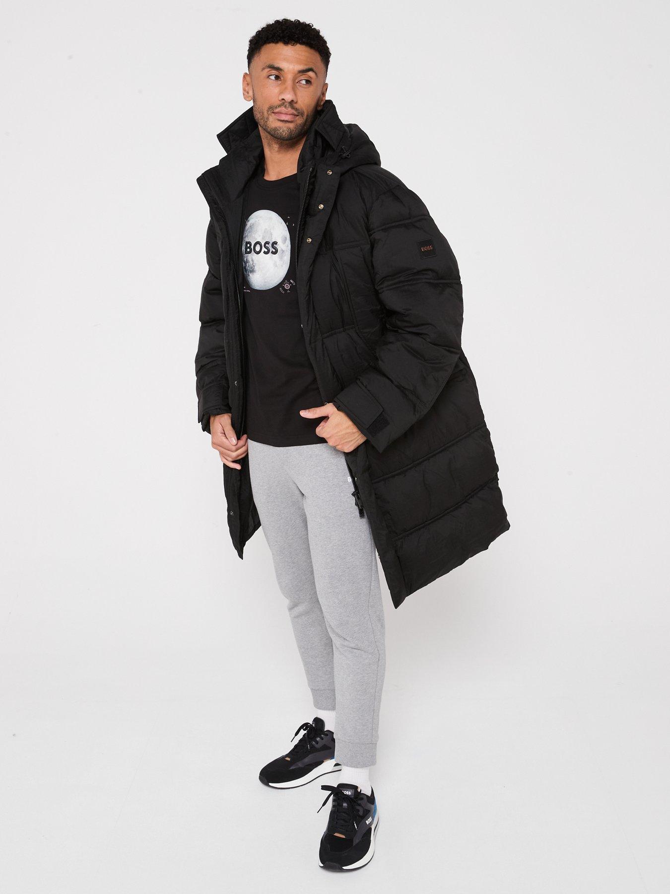 Image 3 of 5 of BOSS Olomis1 Relaxed Fit Longline Quilted Parka - Black