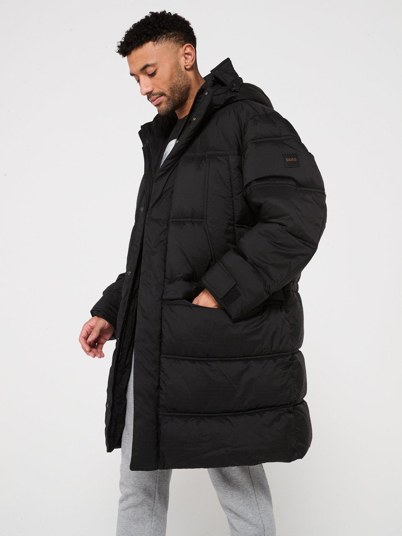 Image 5 of 5 of BOSS Olomis1 Relaxed Fit Longline Quilted Parka - Black