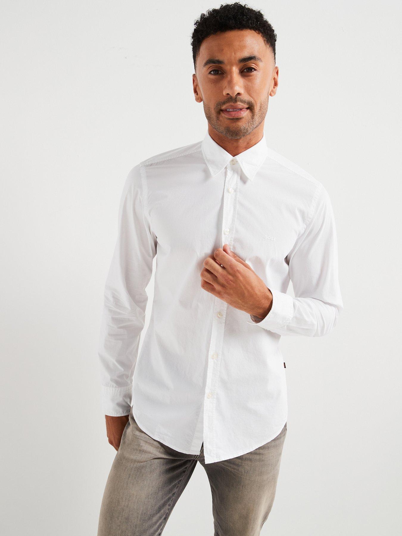 undefined Relegant 6 M Regular Fit Logo Poplin Shirt - White