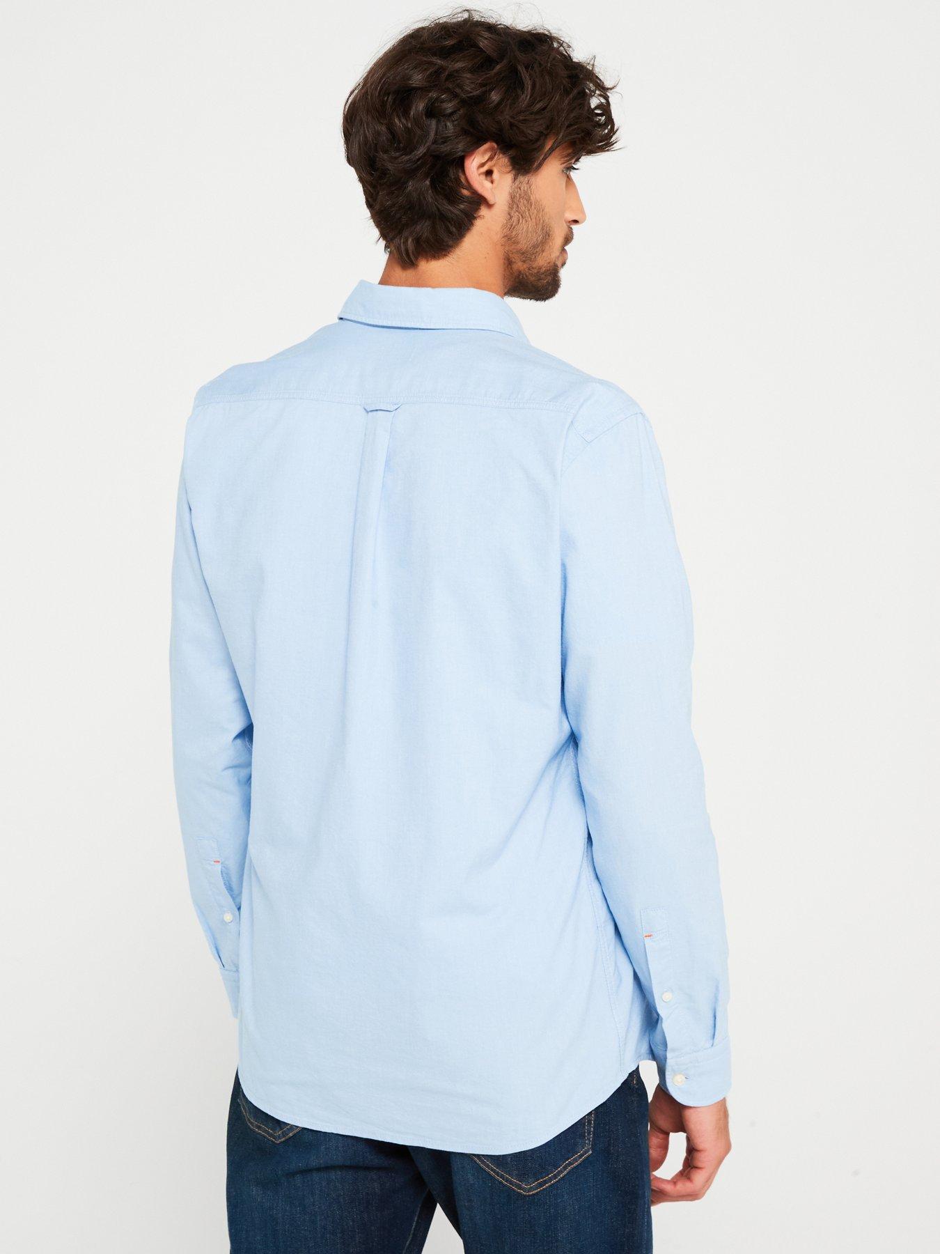 Image 2 of 5 of BOSS Rickert Button Down Regular Fit Oxford Shirt - Light Blue