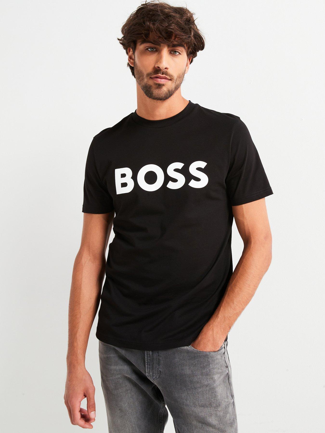 undefined Thinking 1 Regular Fit Large Logo T-Shirt - Black