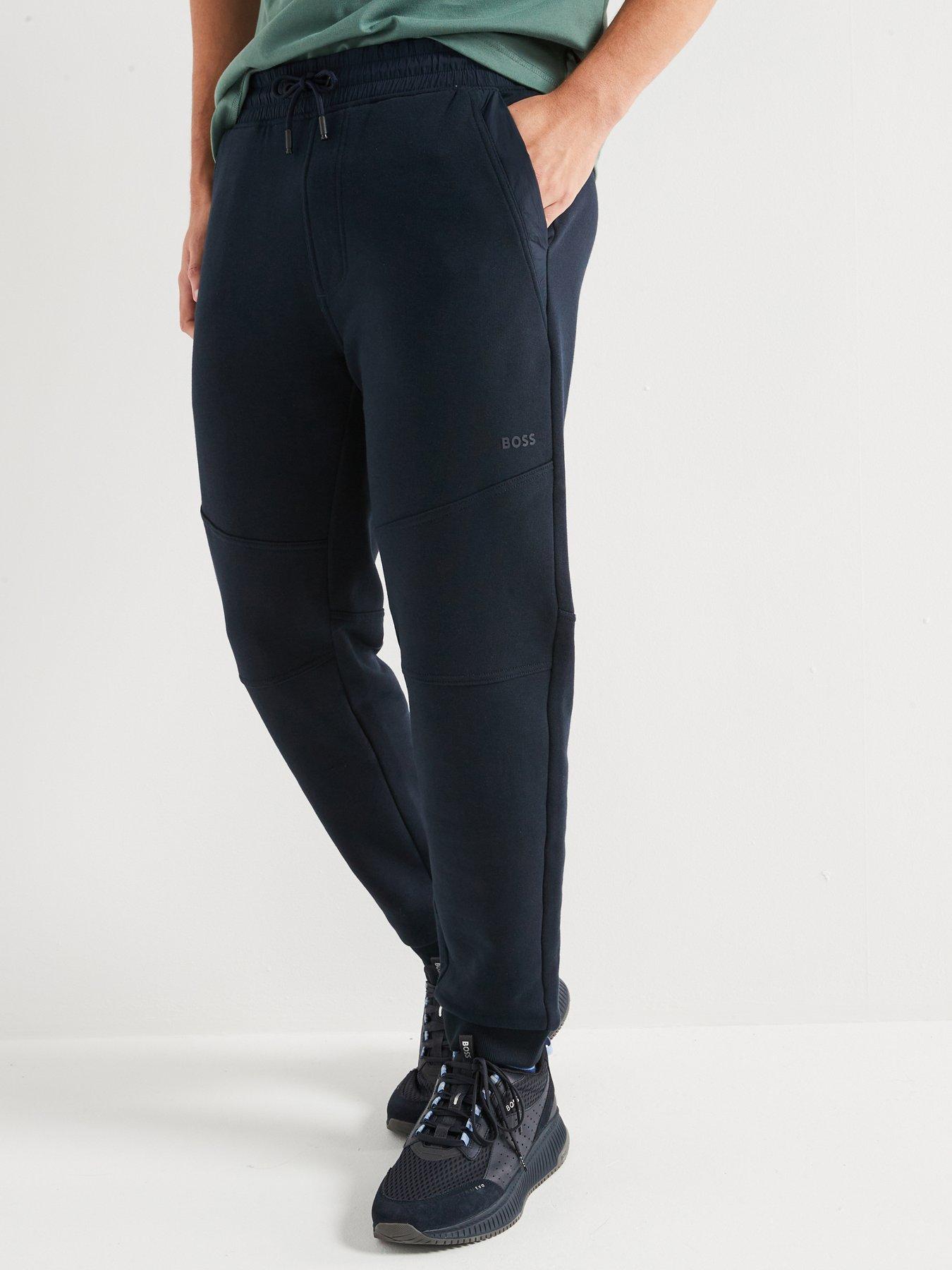 undefined Setwillnylon Relaxed Fit Nylon Trim Cuff Joggers - Navy