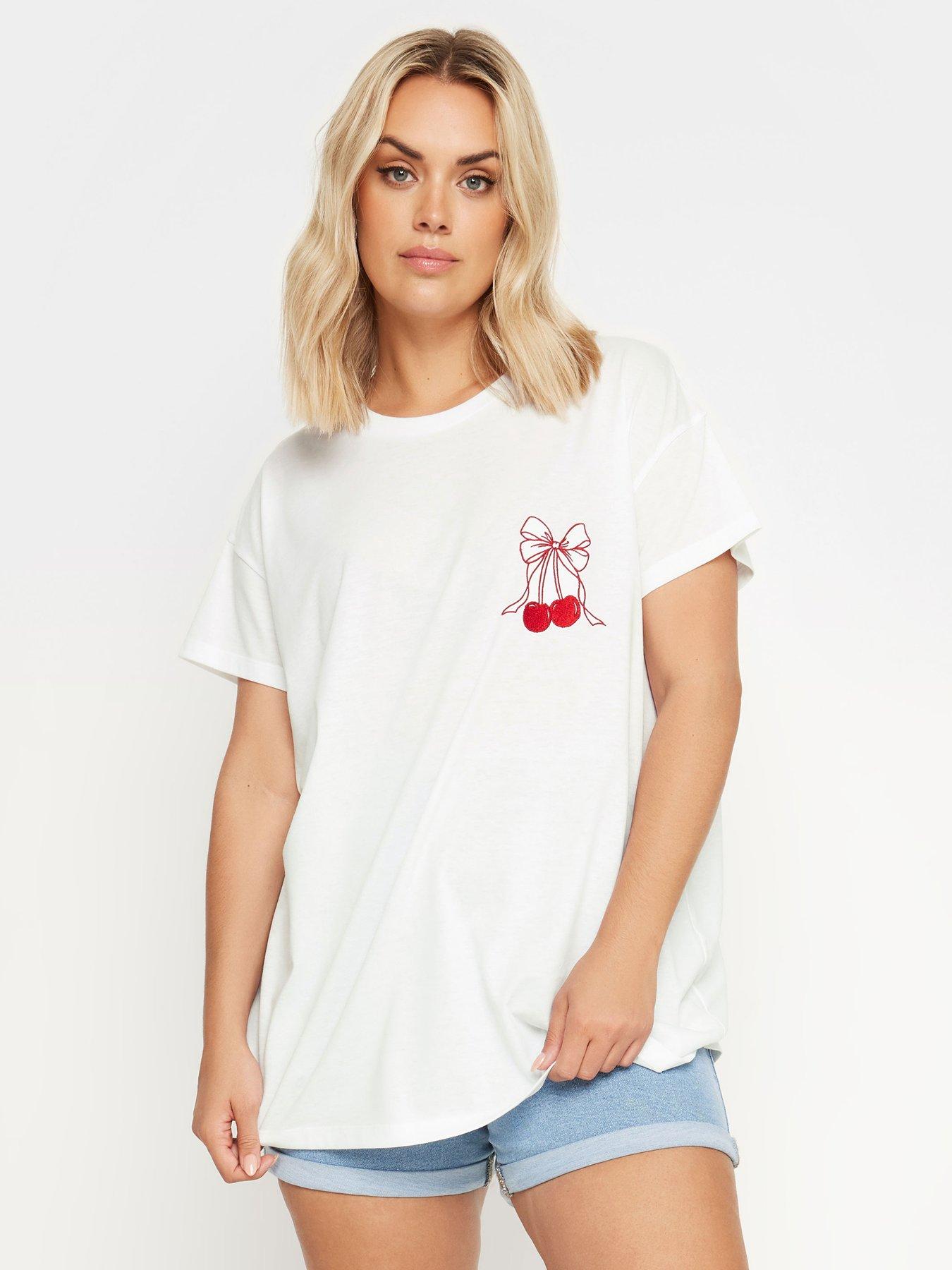 Yours Curve Placement Print T-Shirt